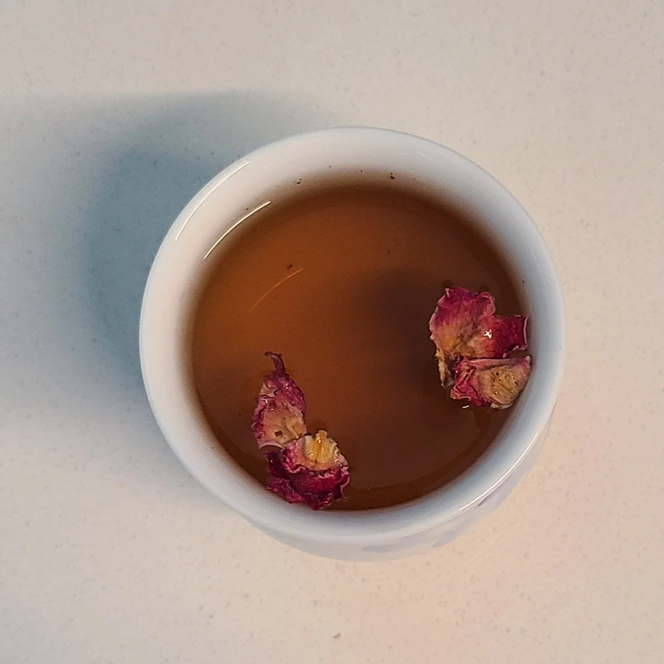 longer infusion w/ added rose petals