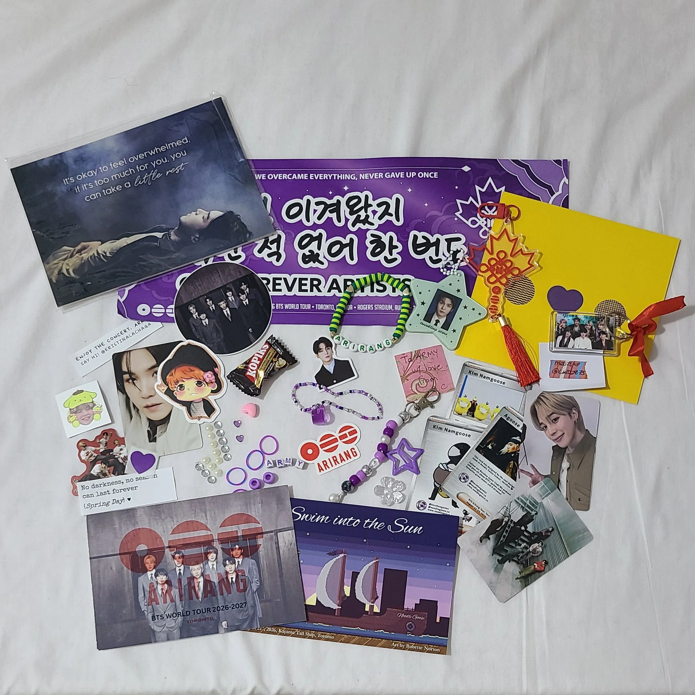 ARMY freebies I received - Thank you! 보라해 💜