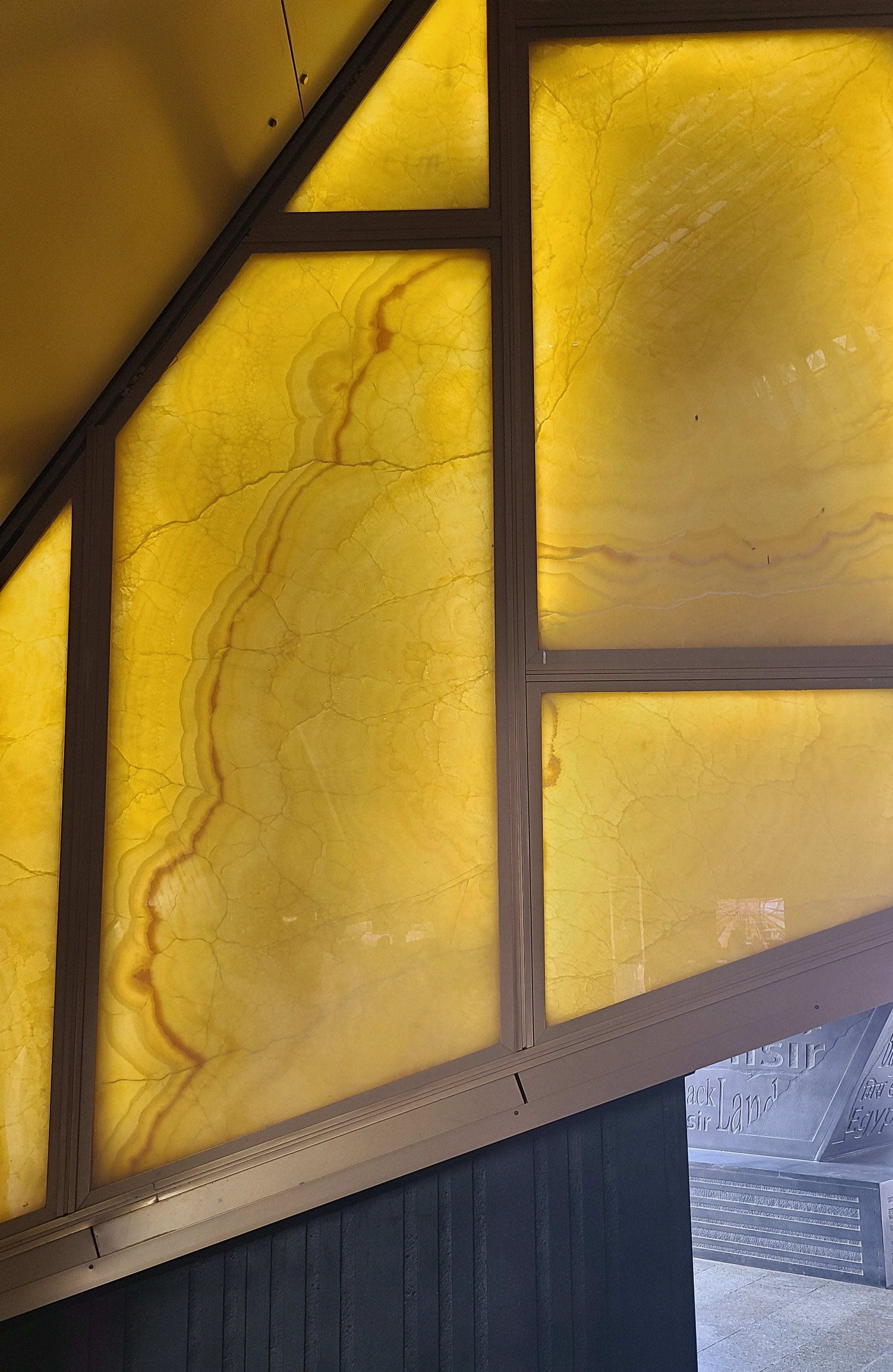 Light shining through the alabaster