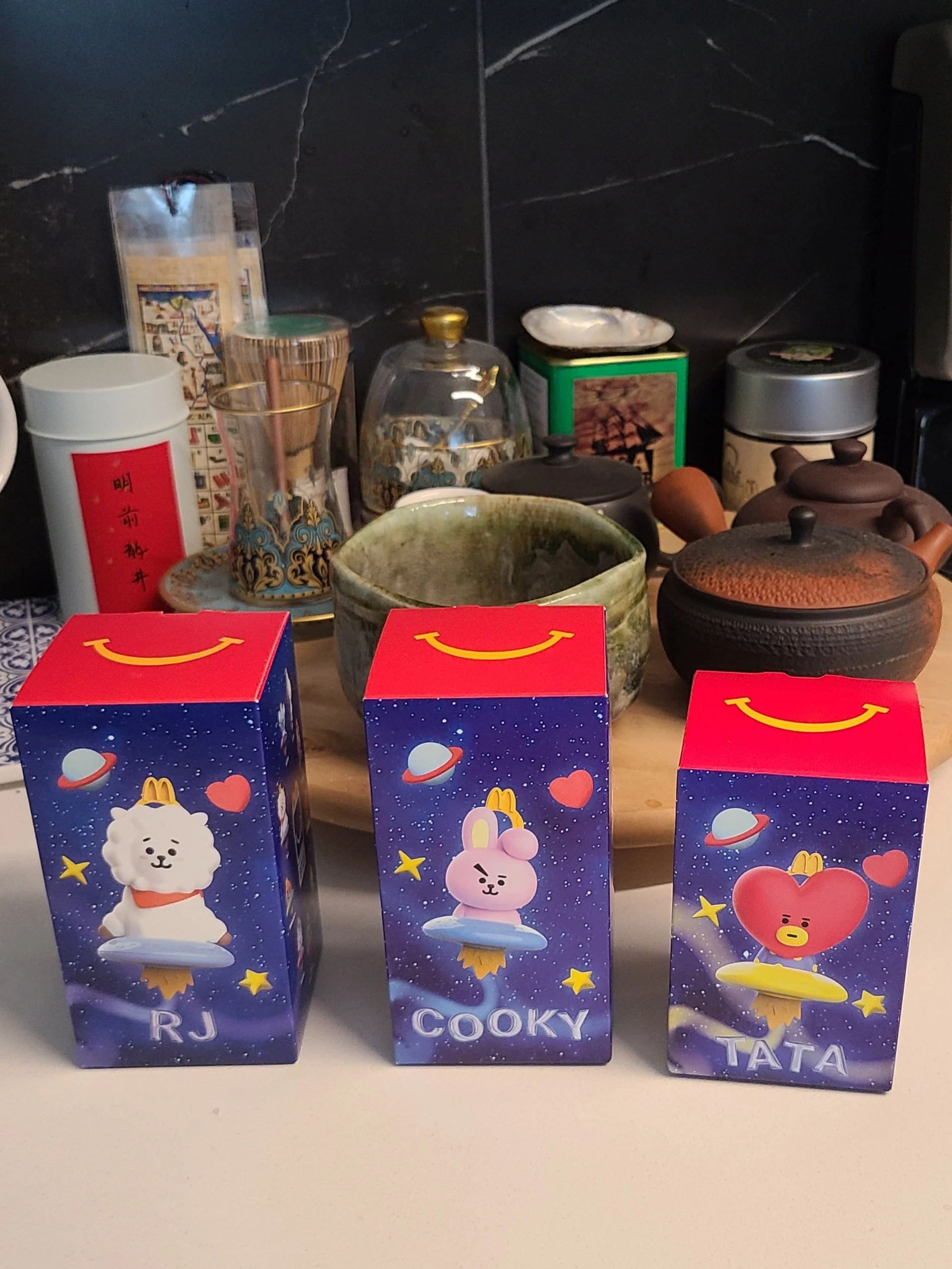 RJ (Jin), Cooky (JK) and TaTa (Taehyung)