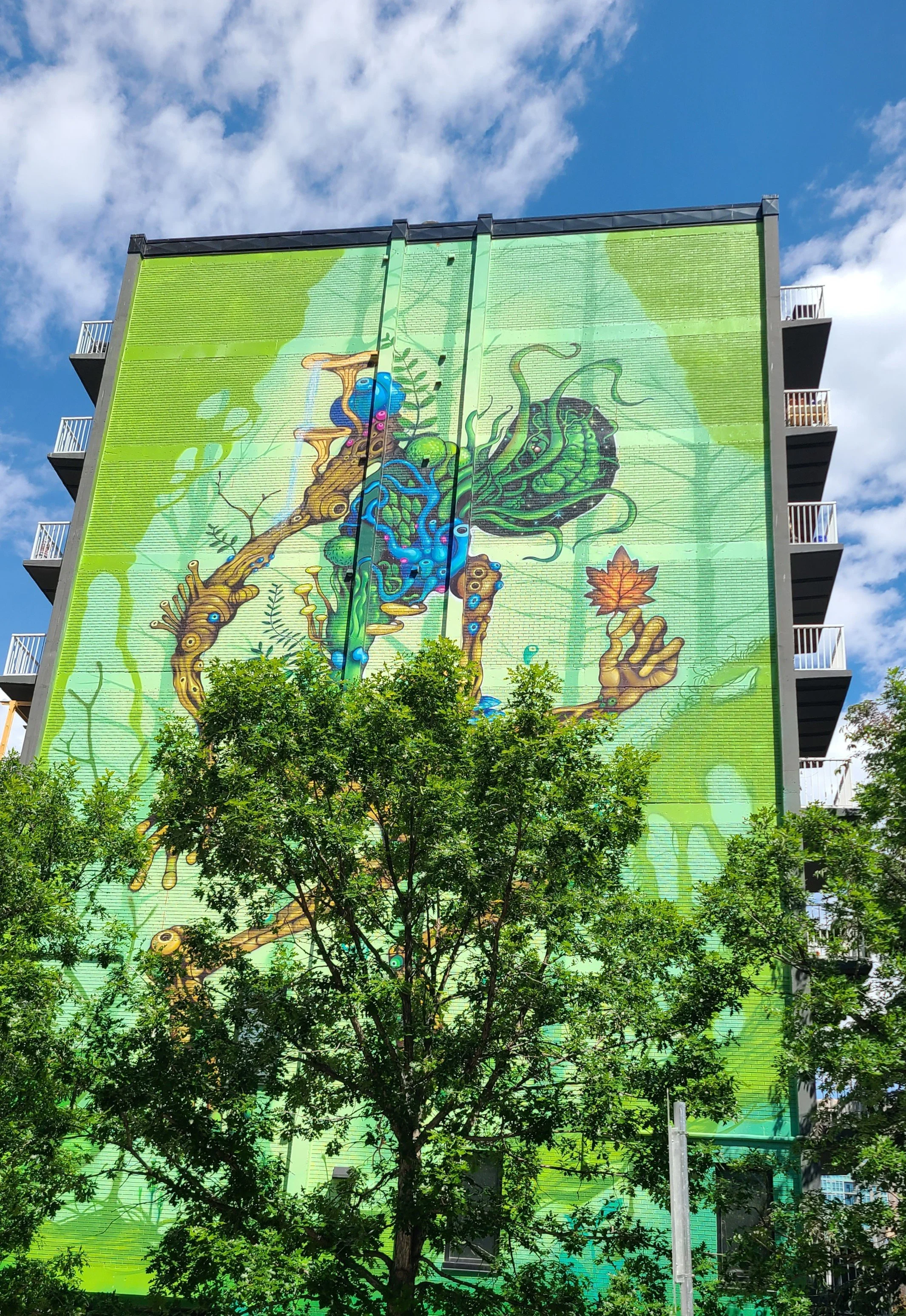 Dinho Bento painting "Symbiosis" (2026)