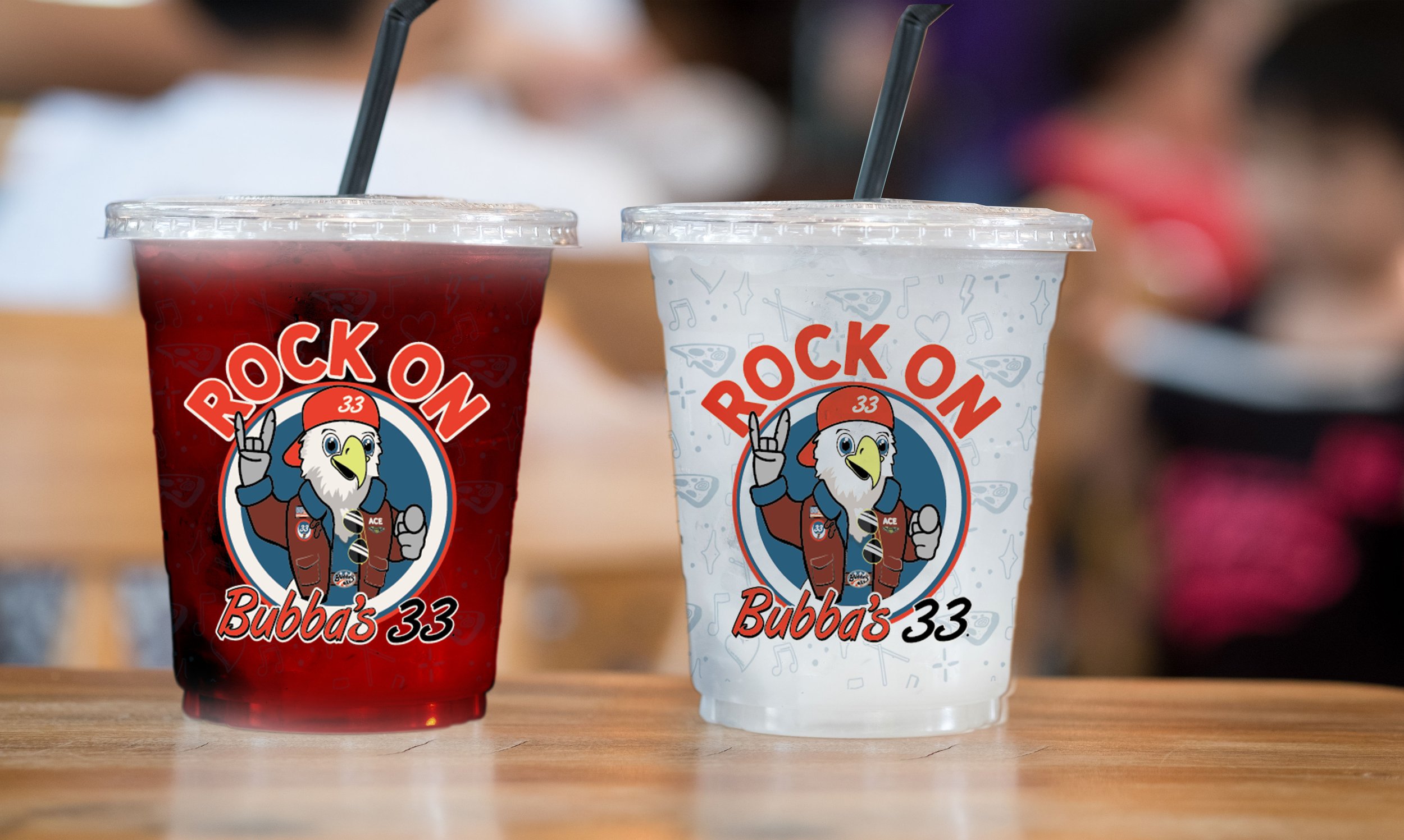 Kids cup design for Bubba's 33. Frosting Creative Co. has extensive experience designing for food and beverage companies. 