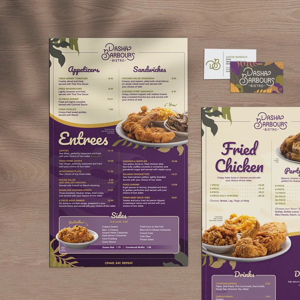 Brand visual identity, food photography, art direction, and messaging for restaurant menu design. Frosting Creative Co. can help your food and beverage brand reach its goals.