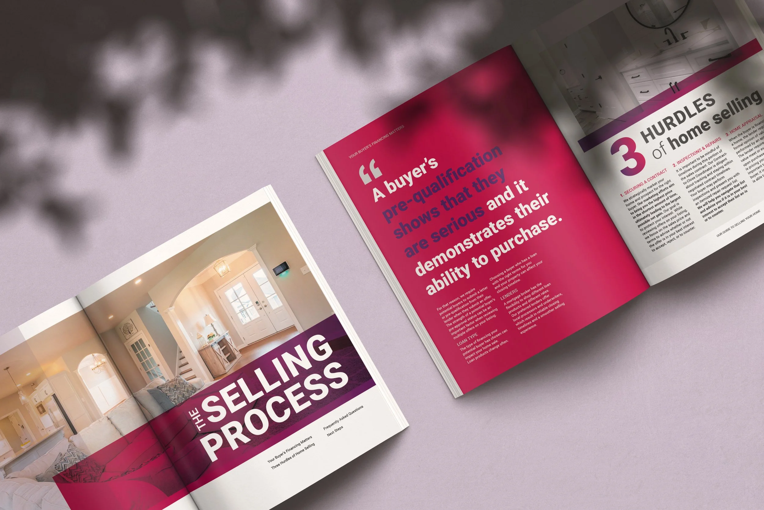 Sellers Guide book created for The Withrow Group in Louisville Kentucky. Frosting Creative Co. is an experienced graphic designer for real estate groups. 