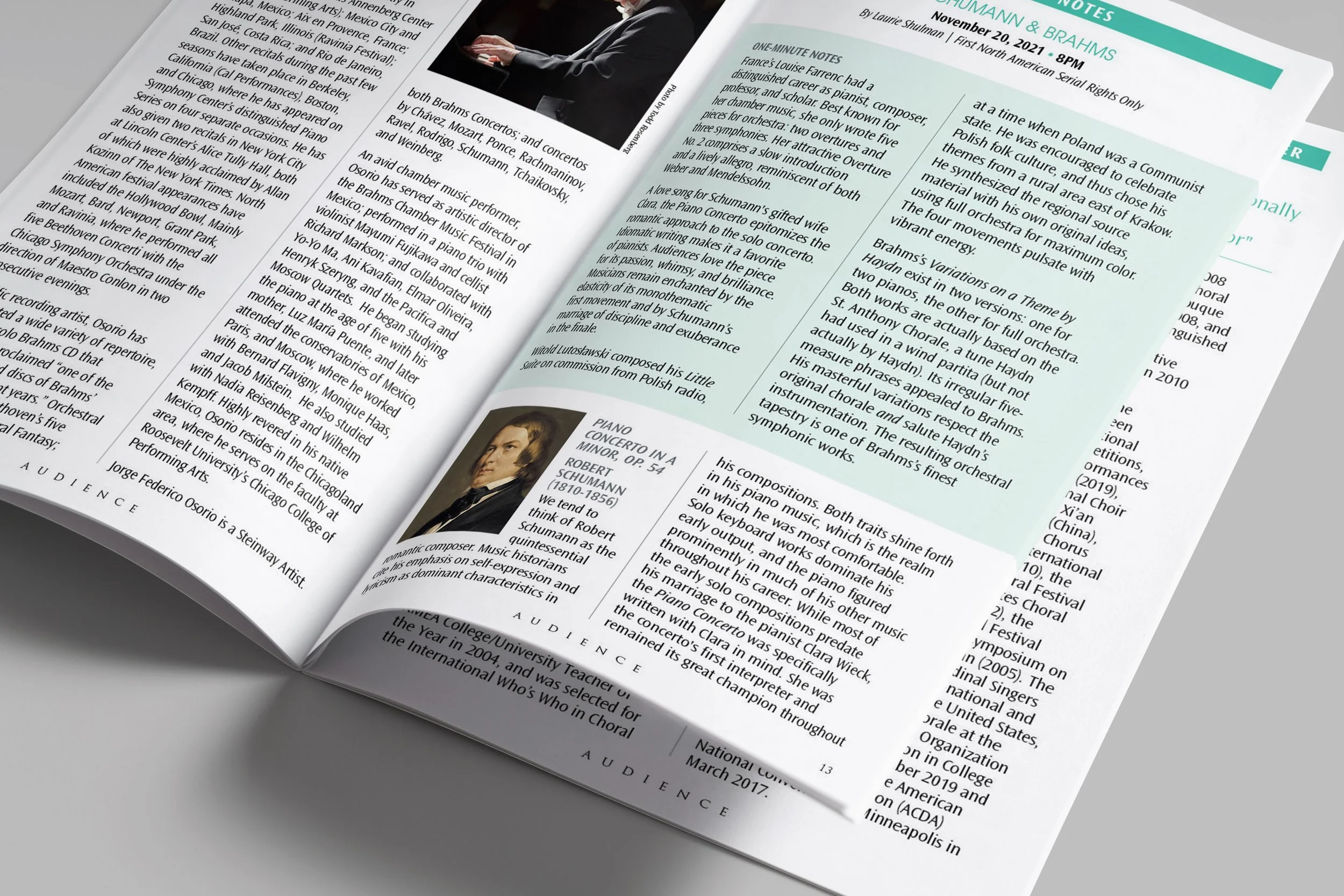 We partner with The Audience Group to produce playbills for Broadway in Louisville. Frosting Creative Co. is a Louisville-based book designer that help arts groups reach their goals. 