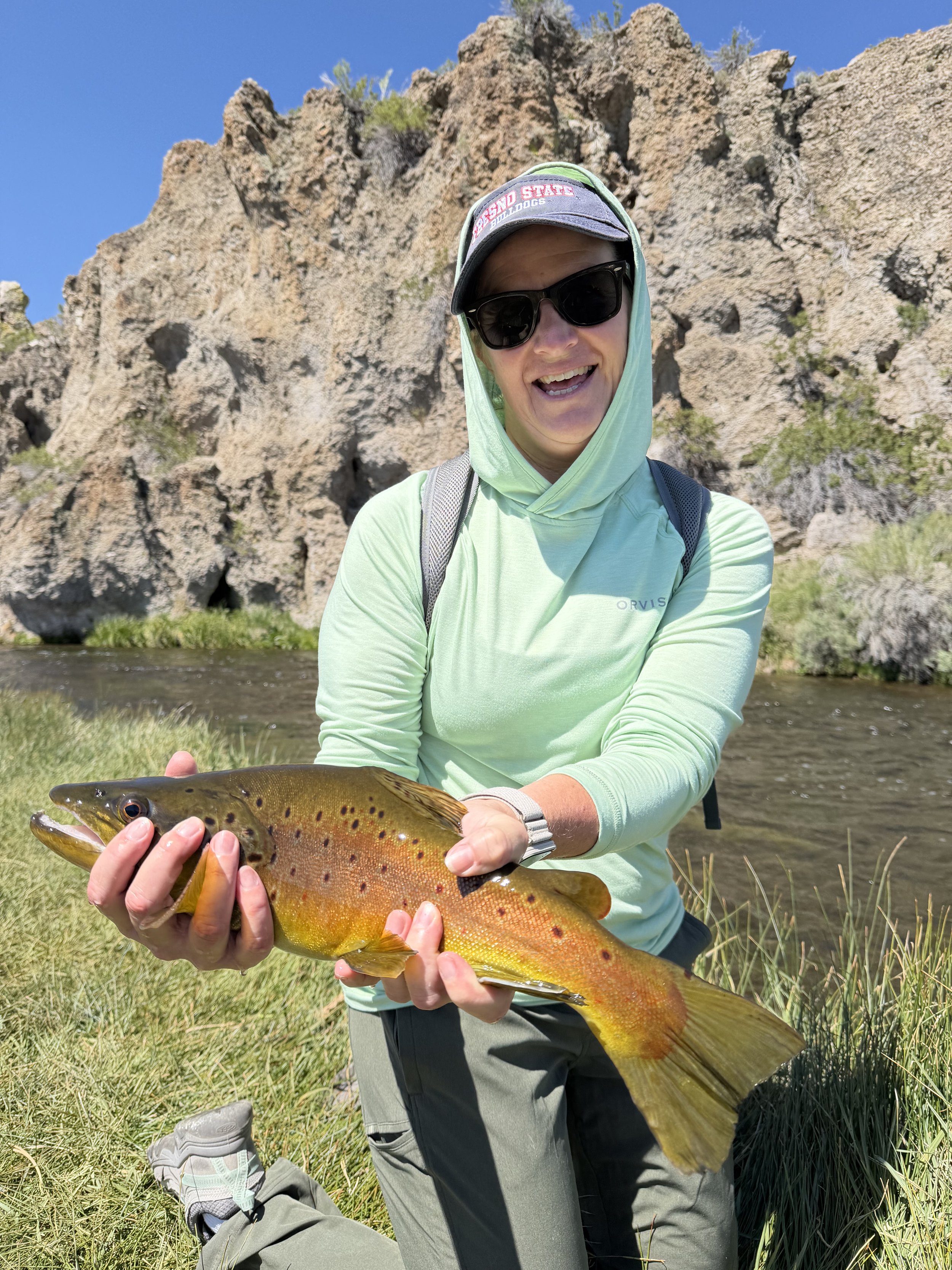       
  
    Lots of fun fishing right now!  Hot Creek hatches are picking up, female tricos and caddis early, a few pmd’s midday although that hasn’t totally kicked in yet, bwo’s around 1, caddis again in the evening along w/ male tricos.  Upper Ow