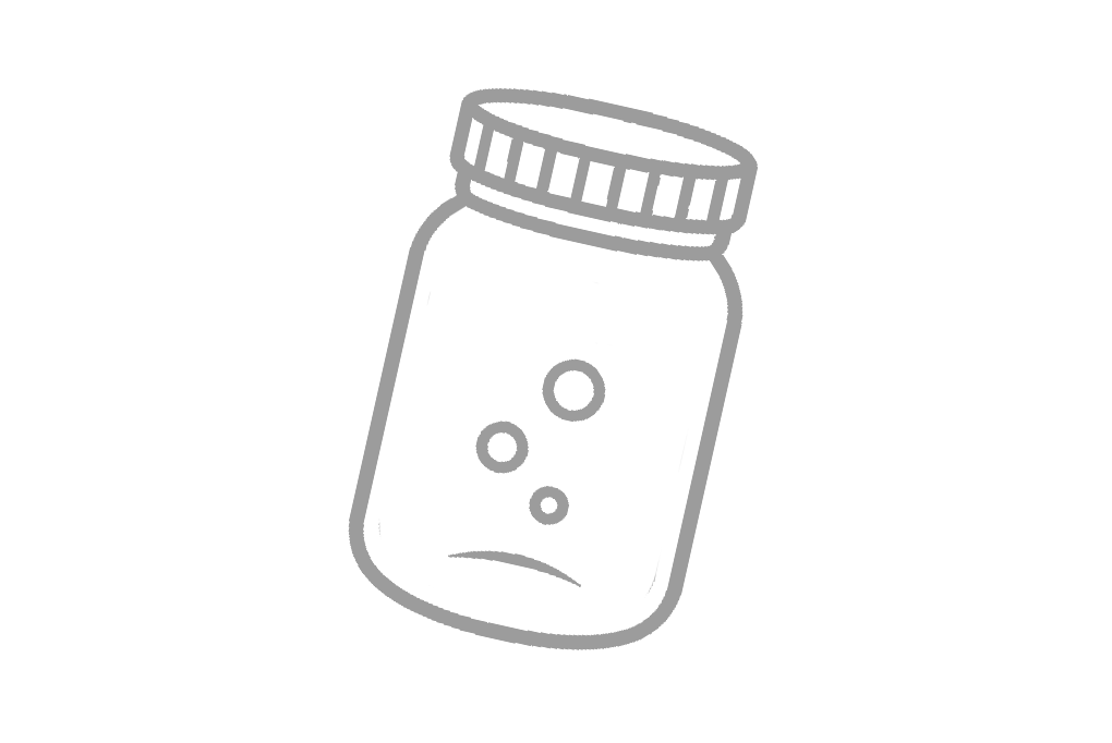 Darstellung eines Fermentglases als Symbol für gesunde Darmflora und Mikrobiom-Unterstützung