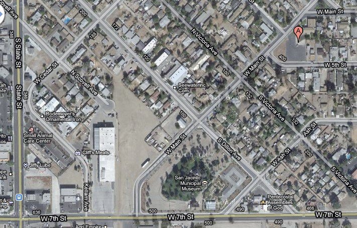 Aerial Photo of FBCSJ on W. Main St.
