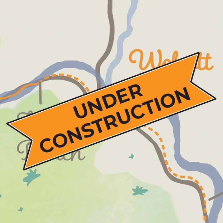 Illustrated map of the Eagle Valley Trail showing the section between Horn Ranch and Edwards.
