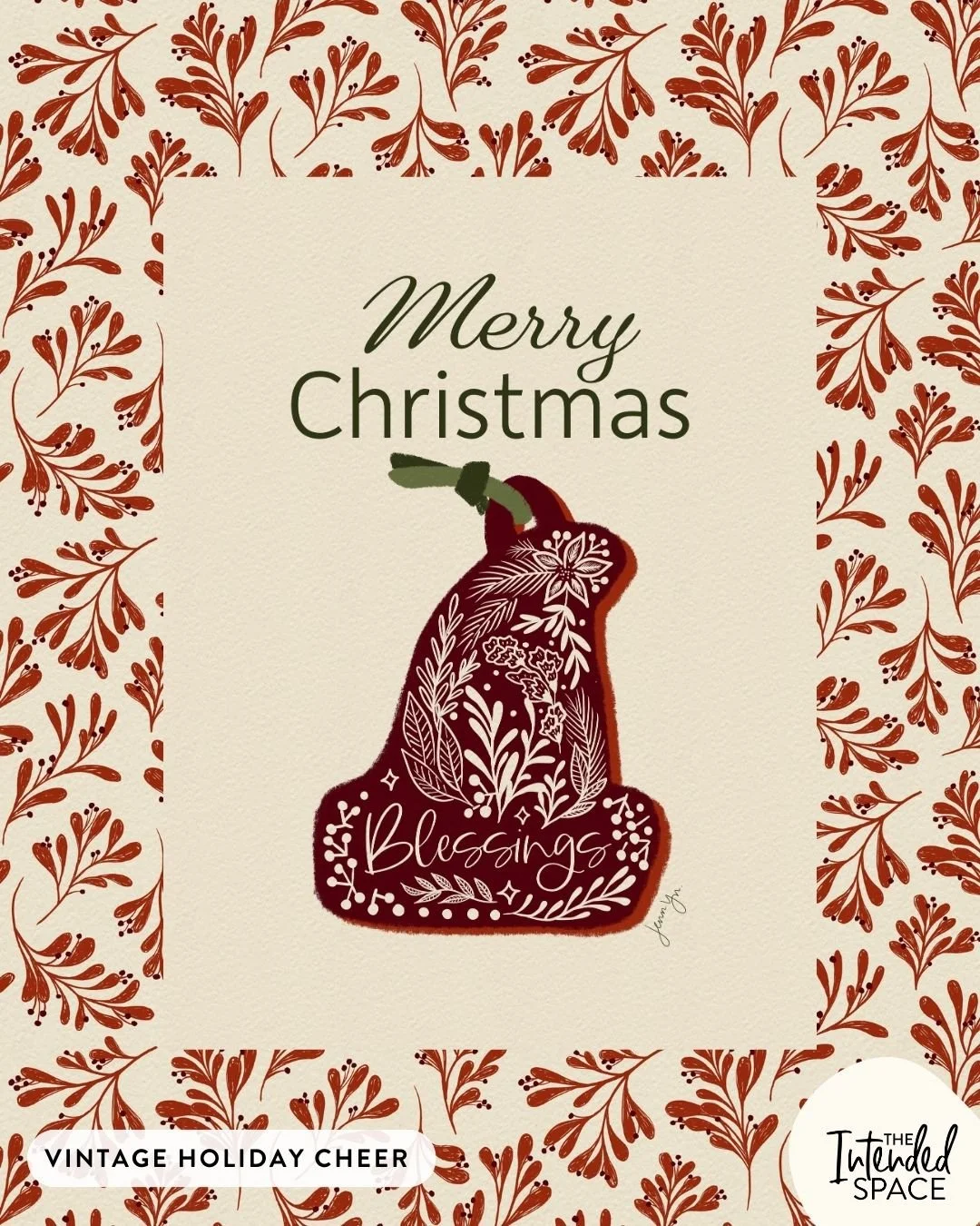 While the kids are probably overly excited at this moment, I'm enjoying the quiet time today and enjoying  Christmas eve with some hot drinks - feeling grounded and cozy!⁣
⁣
This is part of my Vintage Holiday Cheer Collection. Contact for licensing.⁣