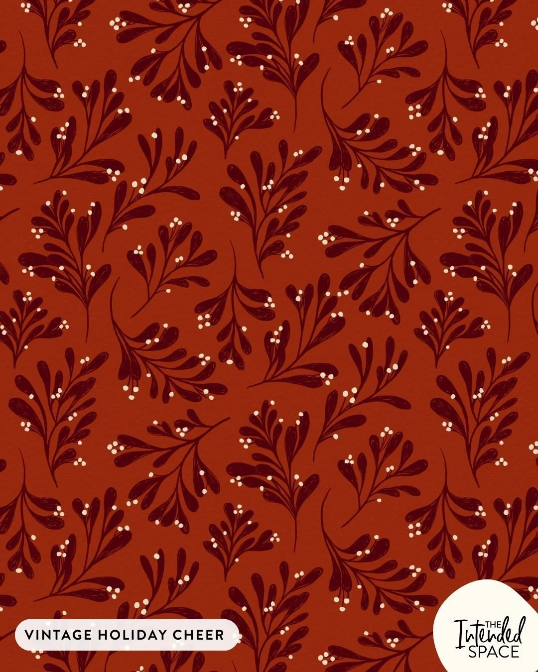 This festive pattern is part of my Vintage Holiday Cheer Collection. Available in multiple colorways. Contact for licensing.⁣
⁣
Christmas art - Holiday art - art licensing - licensing artist⁣
⁣
#pattern #surfacepatterndesigner #surfacepattern #christ