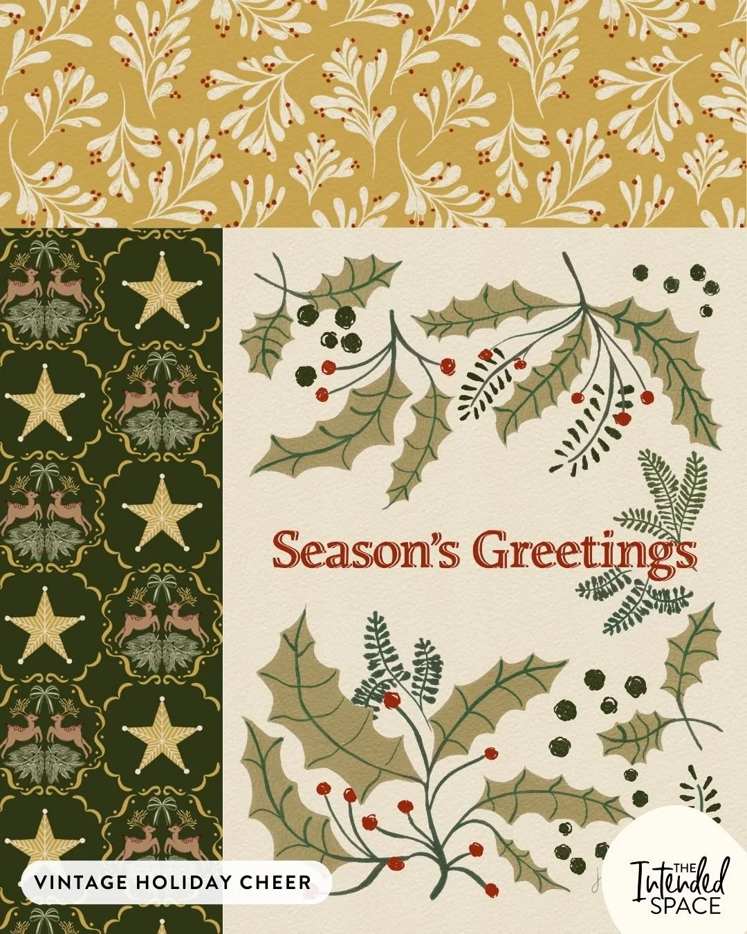 Happy Saturday! I feel like these couples days are some recovering and resting time after this busy Christmas 🤣😅 Hope you are enjoying this festive seasons with your loved ones :)⁣
⁣
This is part of my Vintage Holiday Cheer Collection. Contact for 