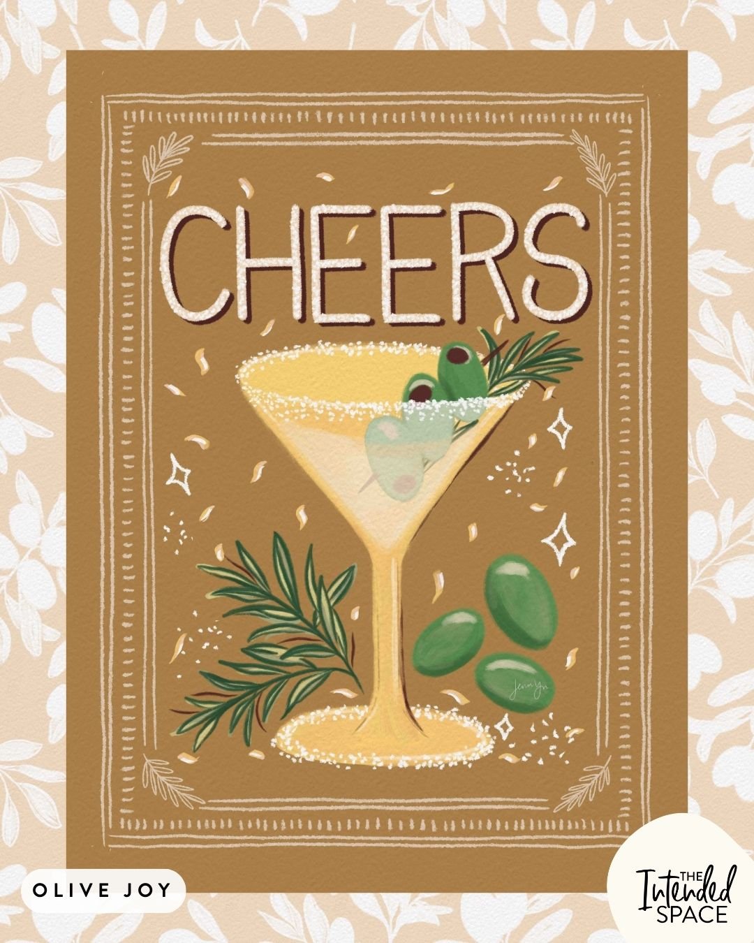 Happy Monday!⁣
⁣
Are you looking for Everyday art for 2027? This Olive Joy collection is perfect! Let me tell you the reasons: ✨ It is trend forward - Olives!⁣
✨ Who doesn't love cocktail?⁣
✨ Perfect for generic celebrations, a.k.a. everyday celebrat