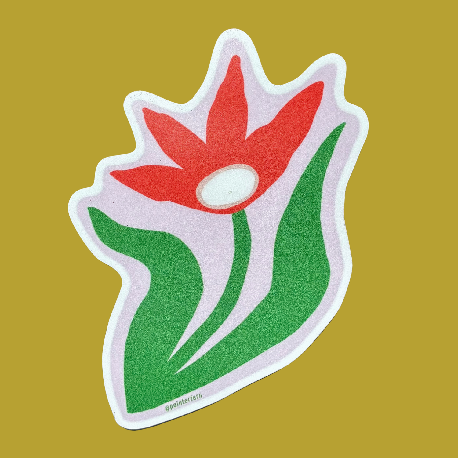 Red Flower Sticker