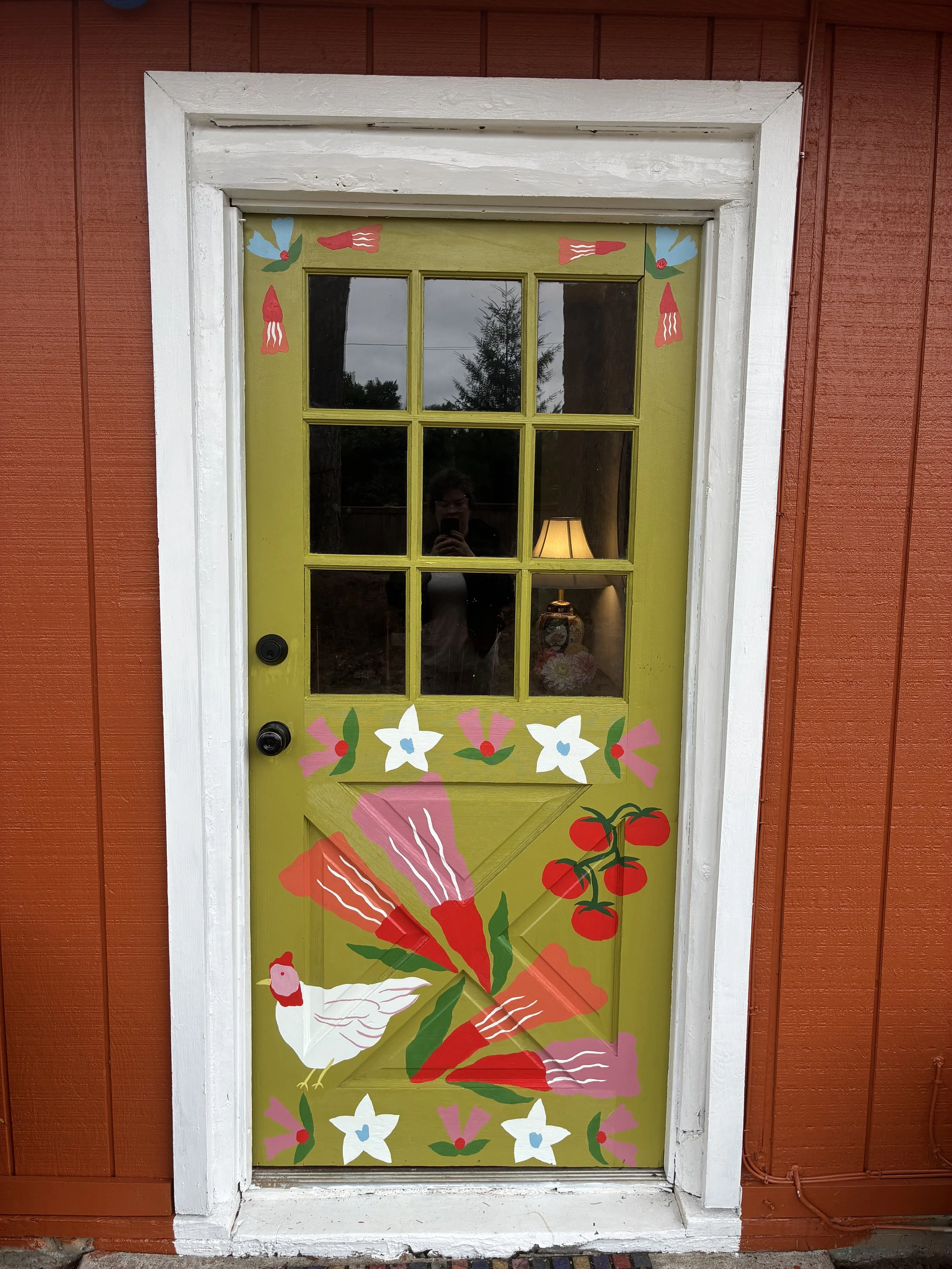 Chickens, Amy, front door.jpeg