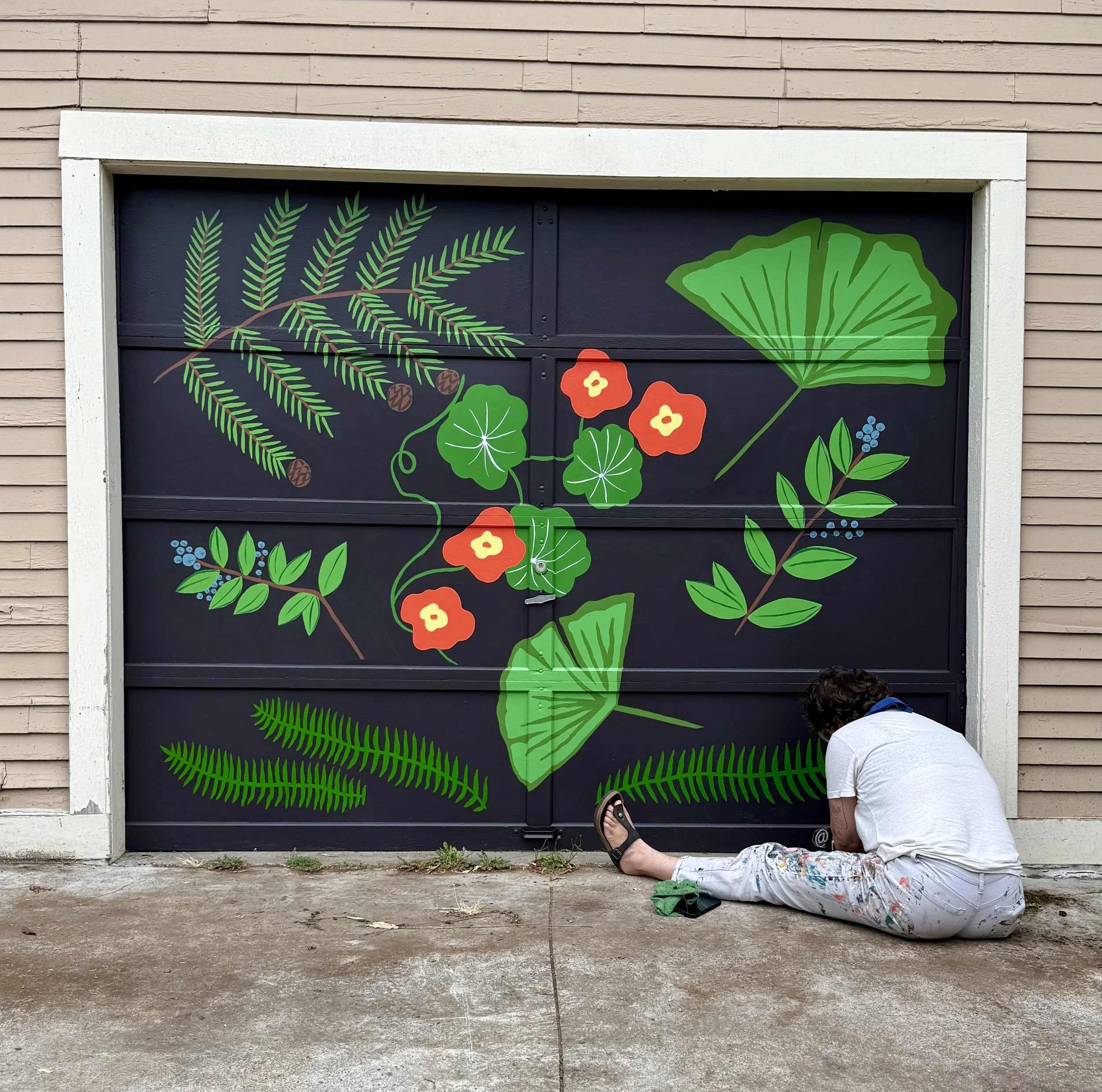 Nasturtiums, Jimmy, Garage.jpeg