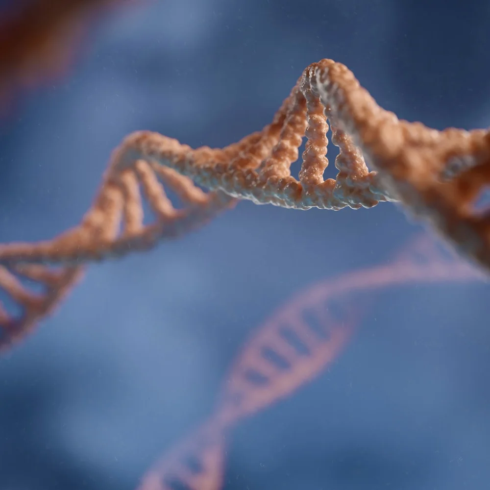 Abstract DNA image representing MTHFR gene testing