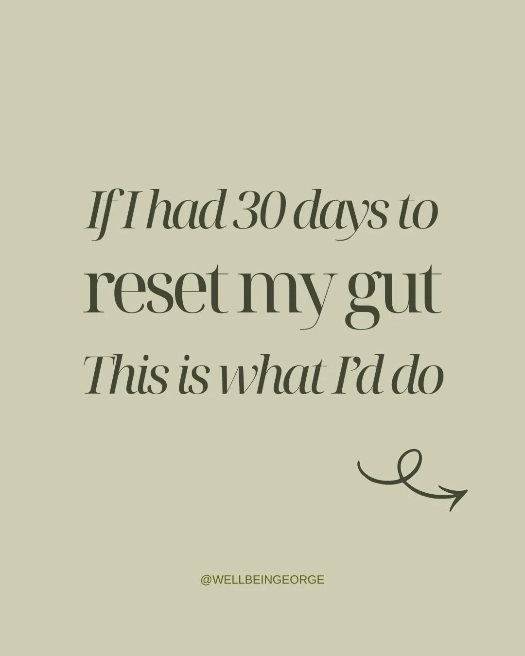 If I had 30 days to reset my gut, this is exactly what I&rsquo;d focus on 👆
Not detox teas. Not starving yourself or only eating red meat and saying you&rsquo;re healed  Not cutting everything forever.

A real gut reset is about: ✔️ calming inflamma