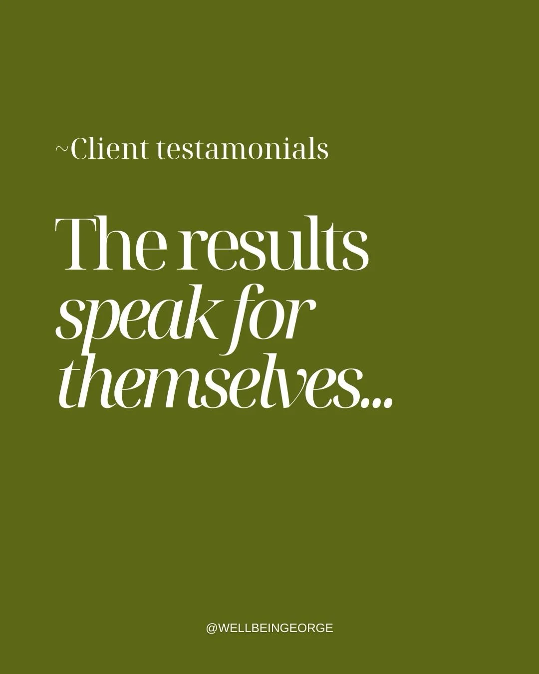Results that speak for themselves 🙌🏼 The reason Wellbeing George is so successful with client outcomes is because we ensure that every person is heard, we operate with empathy, we ensure we are always research-backed in every treatment protocol we 