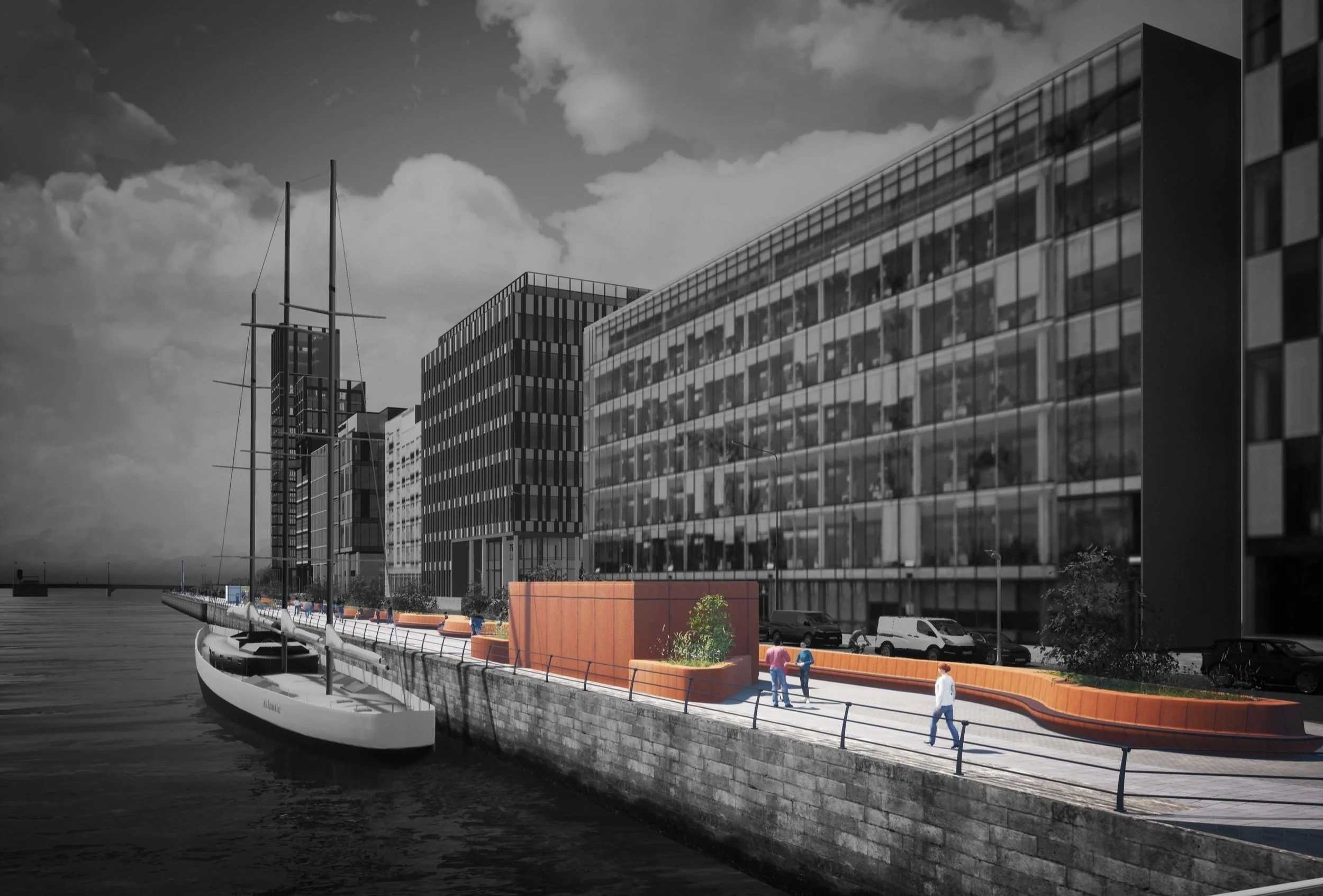 SERVICE BUILDING AND SEATING