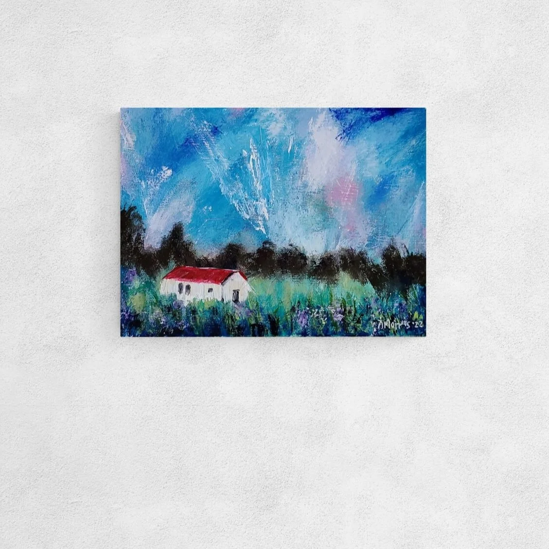 Barn Burner...  Acrylic on Canvas, 9 x 12 in