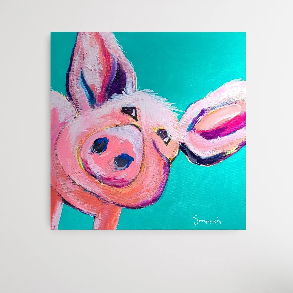 Otis...  Acrylic on Canvas, 10 x 10 x 1.5 in