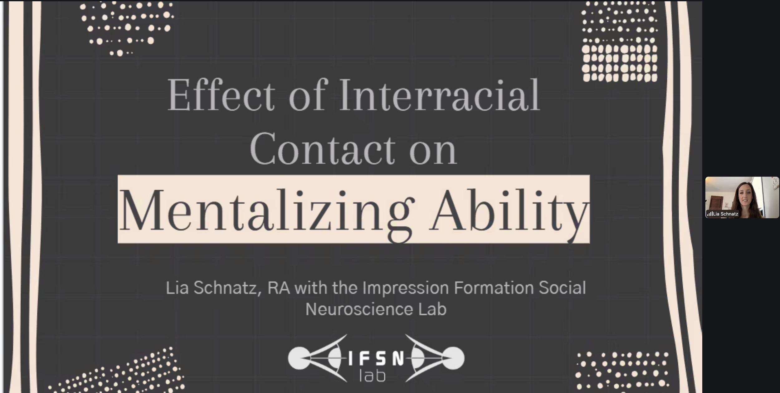 Congrats to Lia Schnatz for defending her senior thesis!