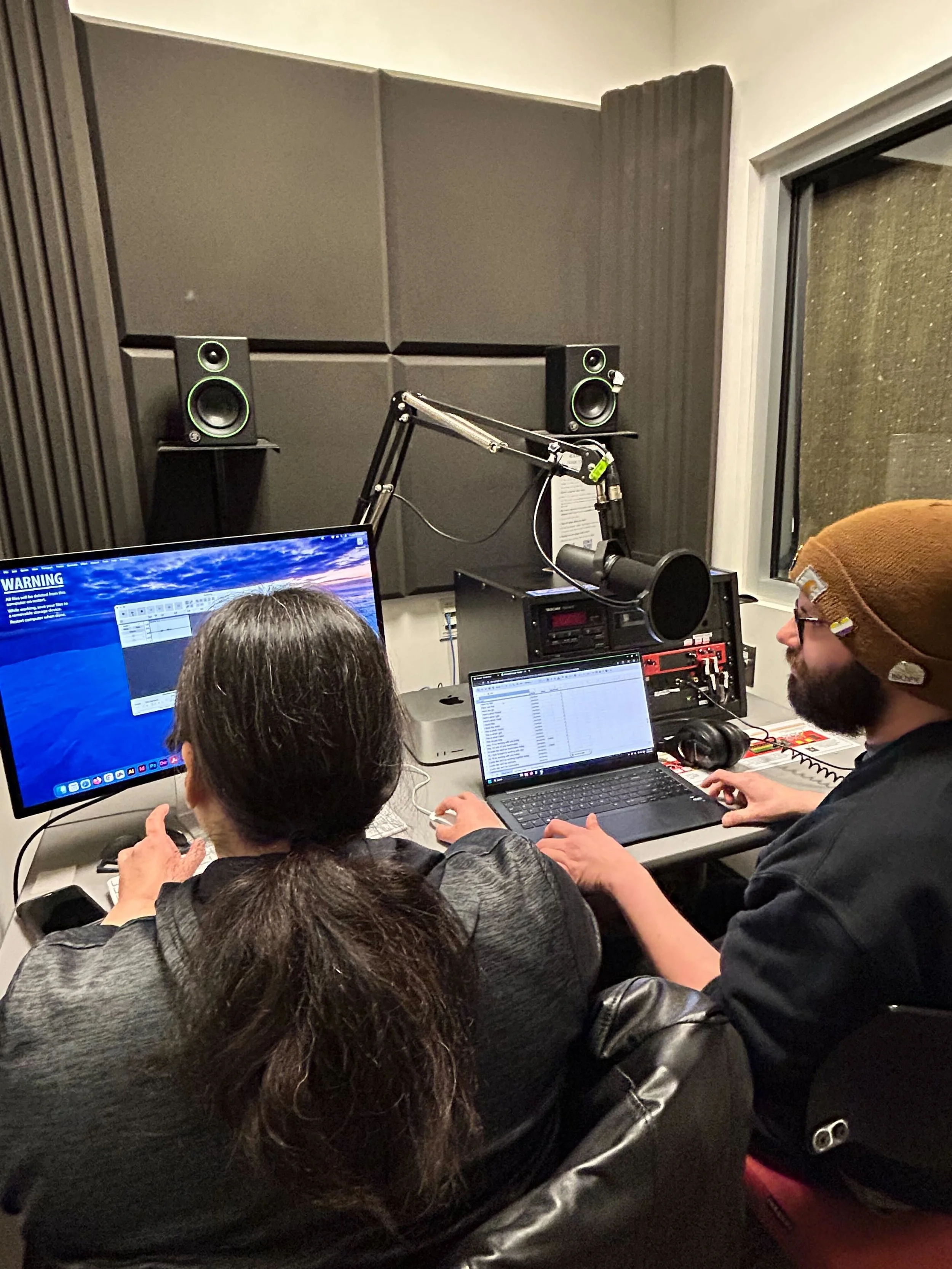 Marissa recording for science