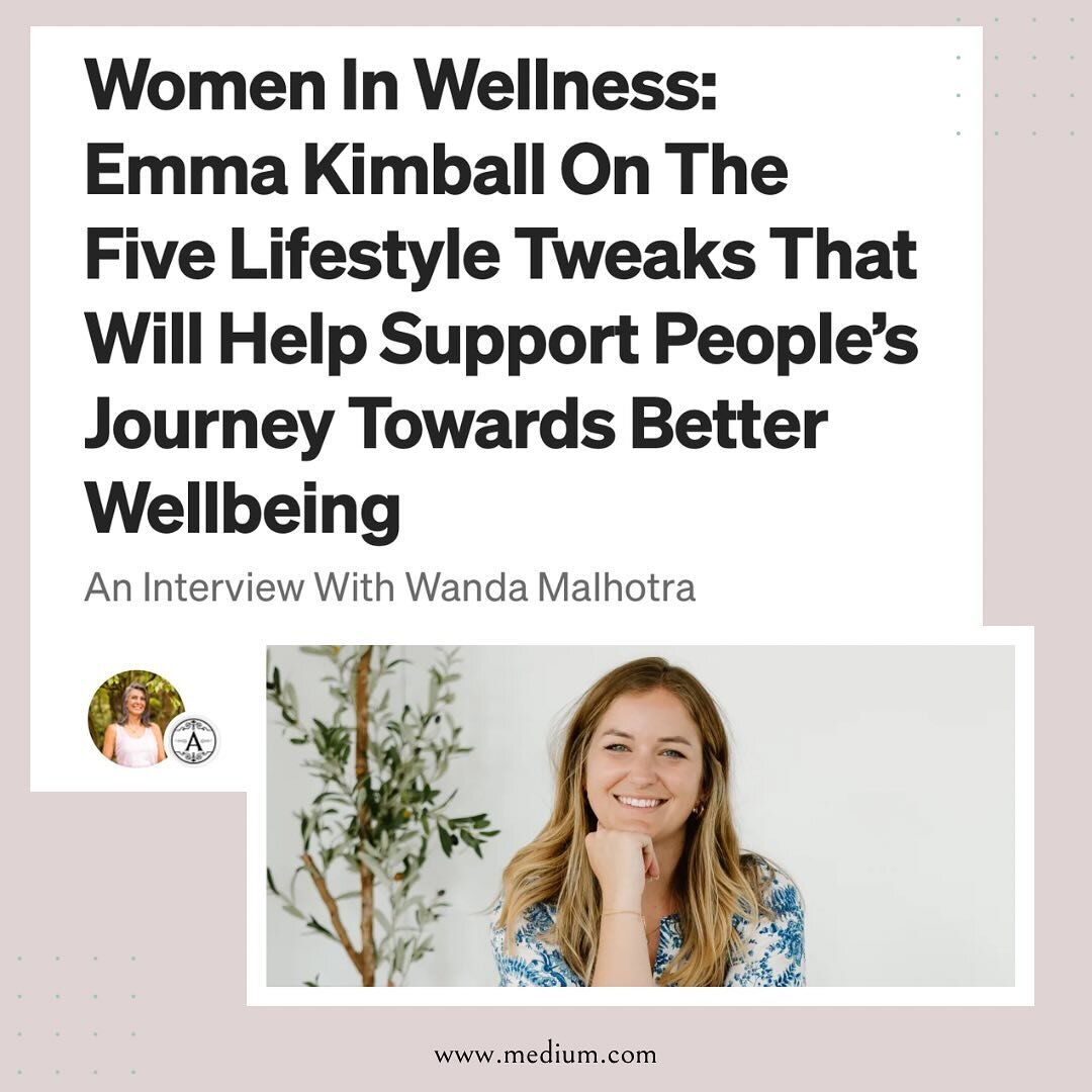 Want to know the top 5 wellness tips I recommend to clients? Swipe or go to the link in my bio to read my interview for @medium about lifestyle changes we can all make to support our mental health! 

🔗 My link in my bio also has helpful resources an