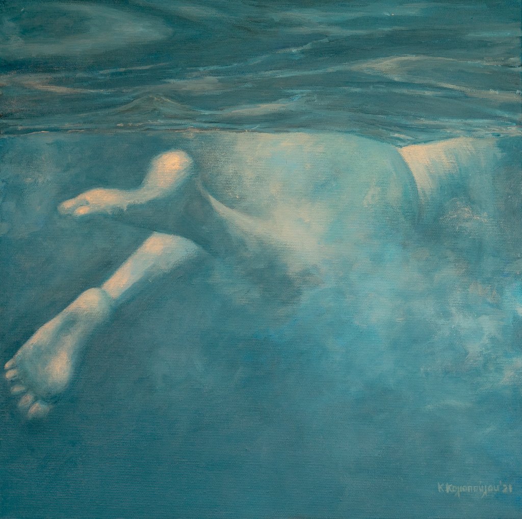 Freedom (2021), acrylics on canvas, 40X40cm