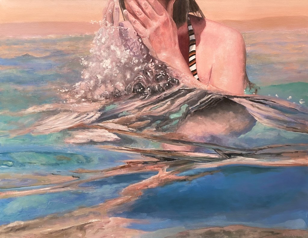 Emergence (2020), acrylics on canvas, 70X90 cm