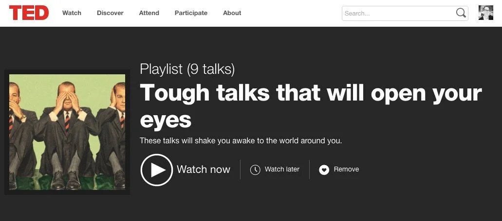 
"Tough TED talks that will open your eyes"  