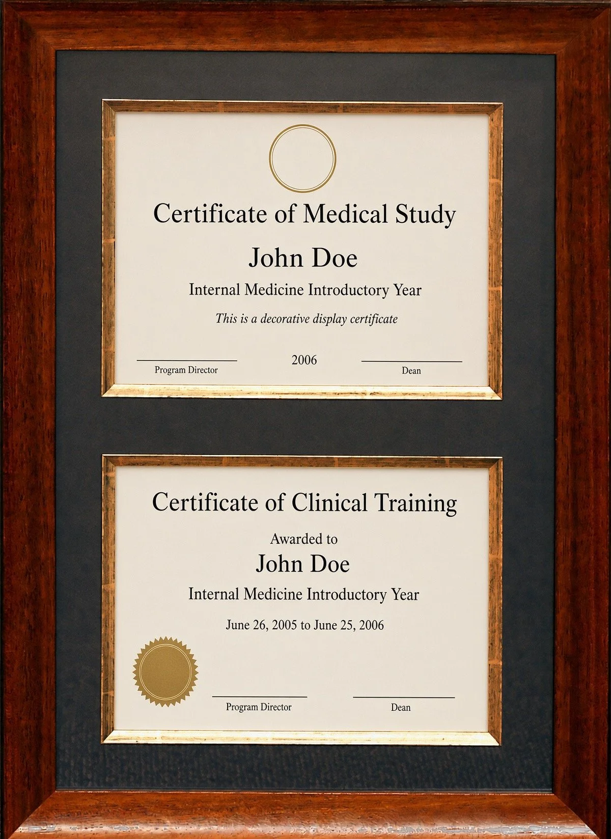 Double Medical Certificate of Training
