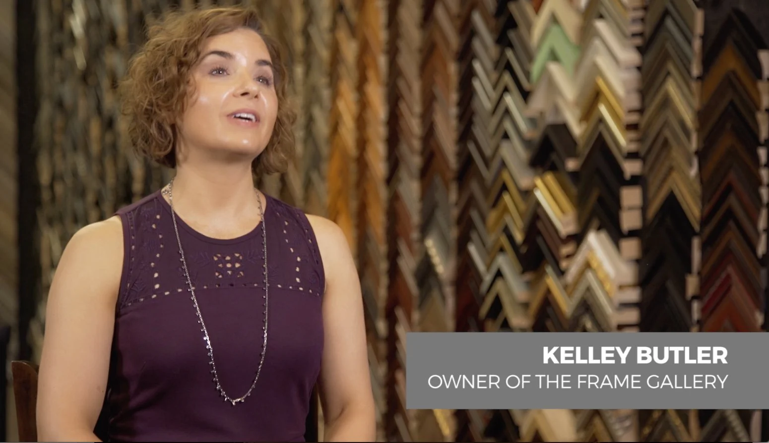 Kelley Butler, owner of The Frame Gallery custom framing and mirror studio in San Antonio, TX
