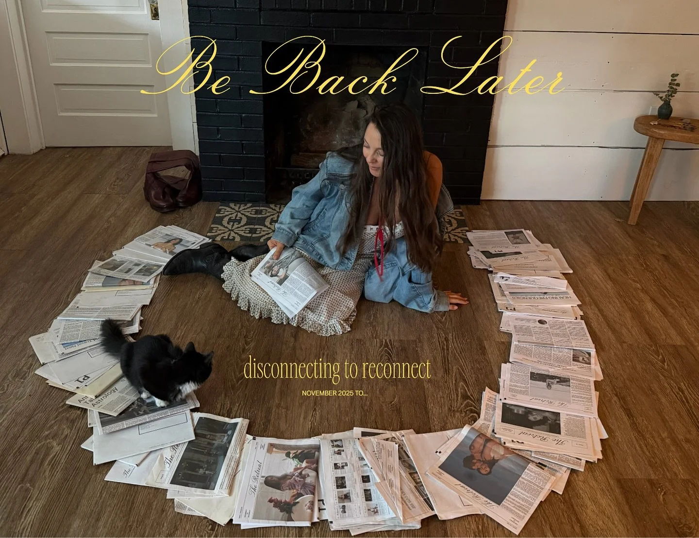 There is so much to say about this photo and it has nothing to do with the make-shift bows I made out of an old headband for my mantel or the fact that hi, this might be the first photo of myself I've ever posted. 

Since ending the monthly issues fo