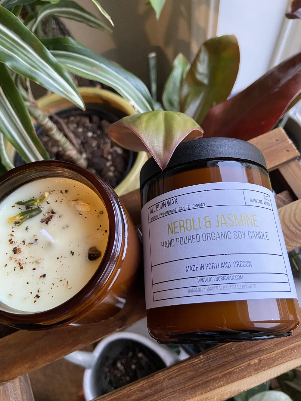 Neroli & Jasmine 8oz — All Burn Wax