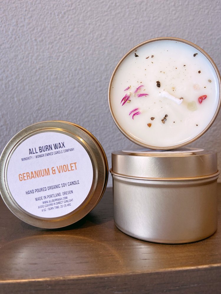 Geranium & Violet 4oz Tin