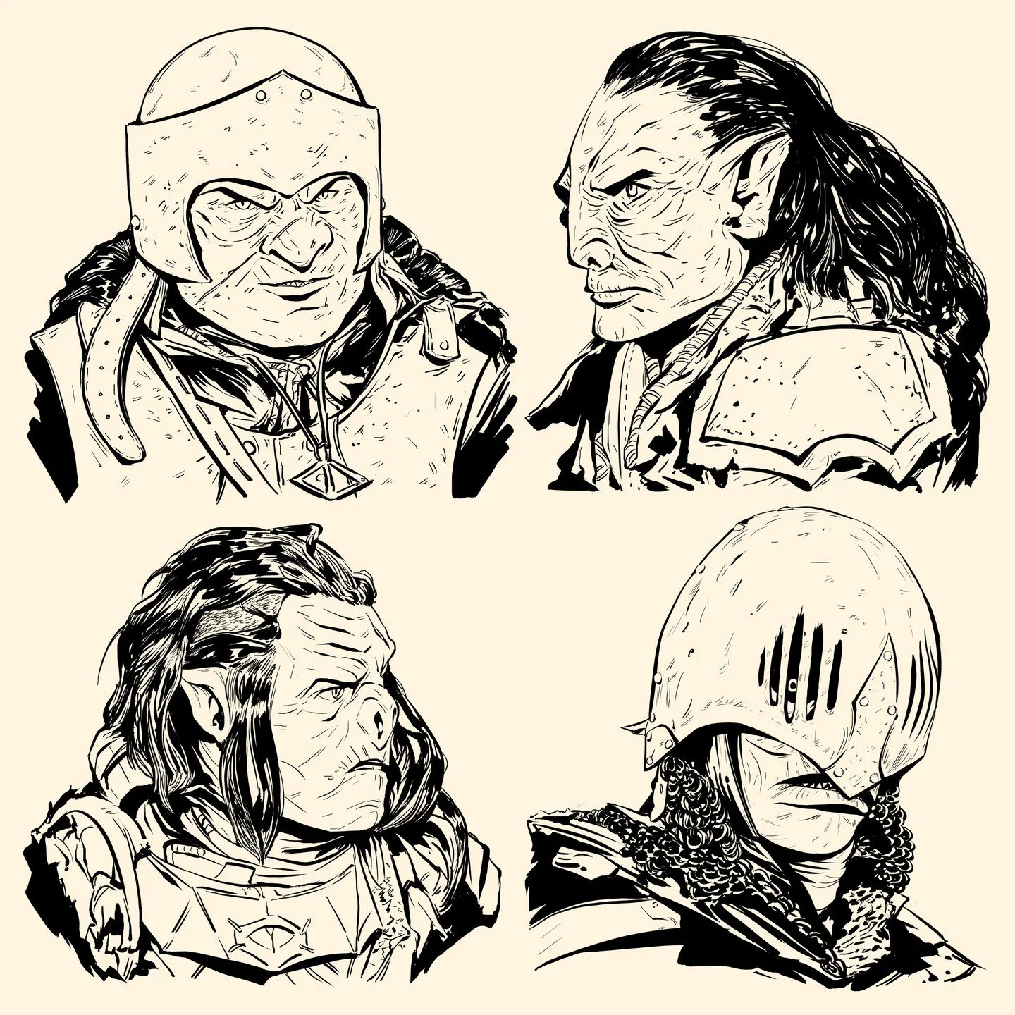 More orc portraits "orctraits". Definitely been a blast sketching these series. Still more to come.

As always, individual portraits on next slides.