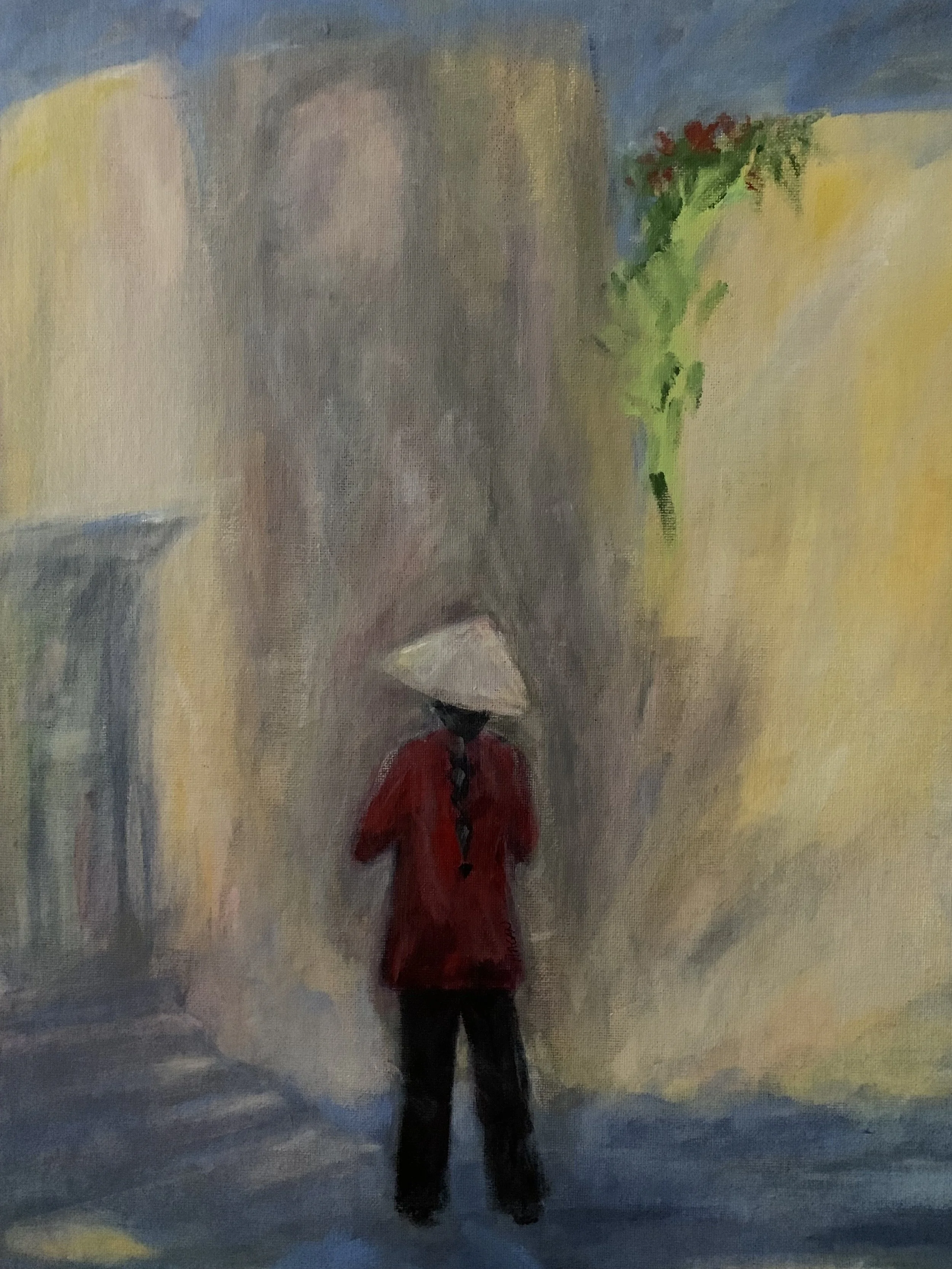 Door Number One? - 16 x 20, Acrylic on Board