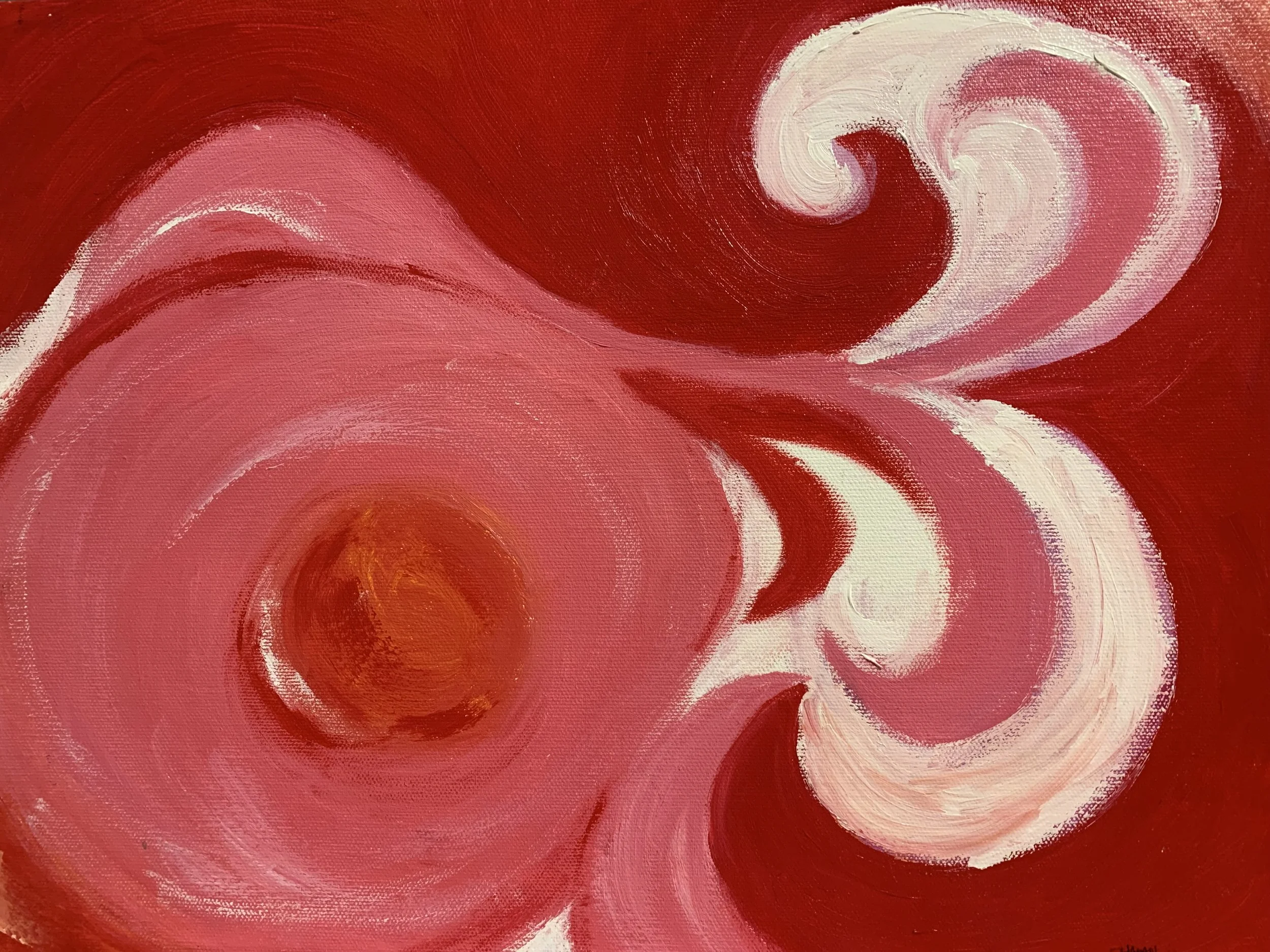 Bubblegum Red - Acrylic on Canvas