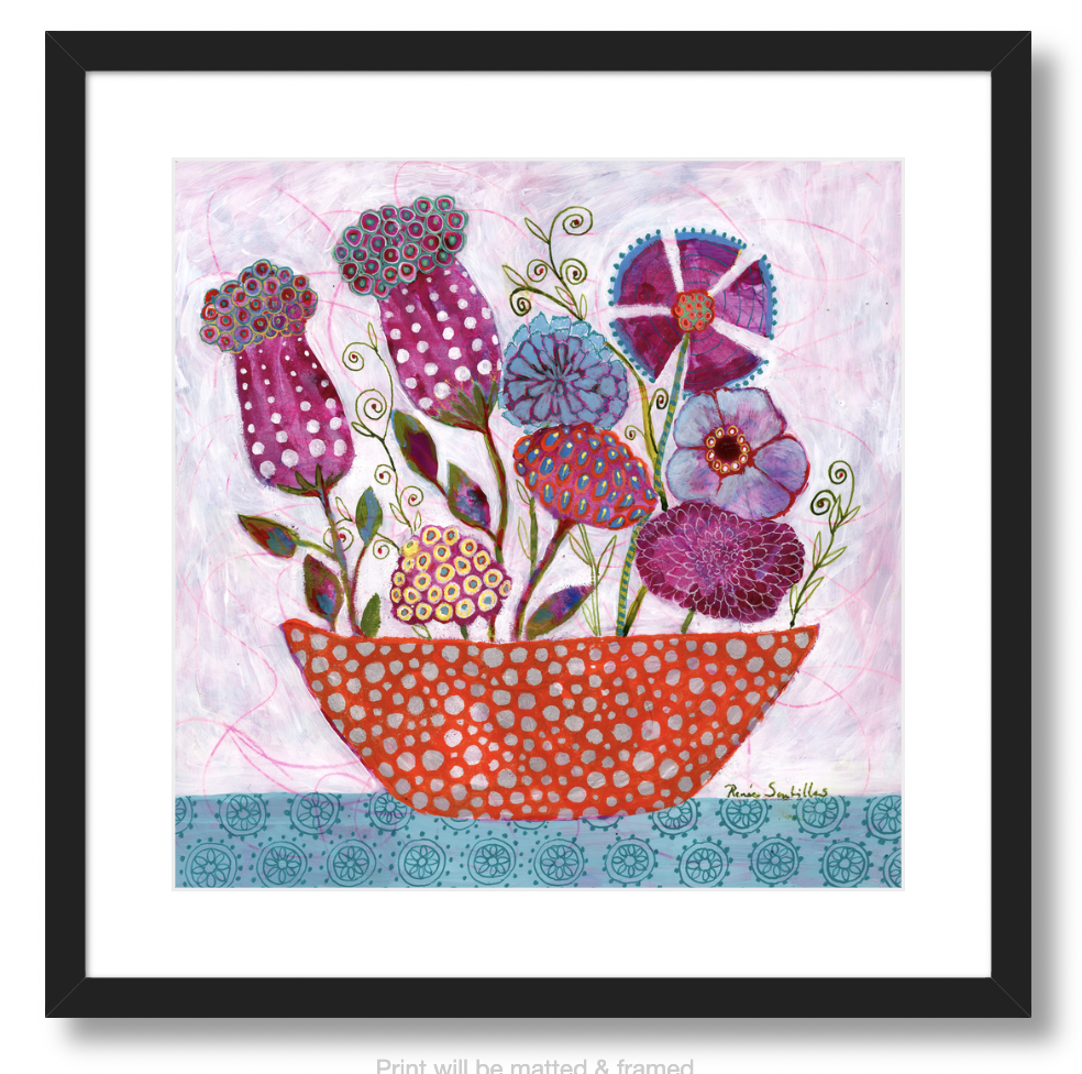 Pink Thistles (square)