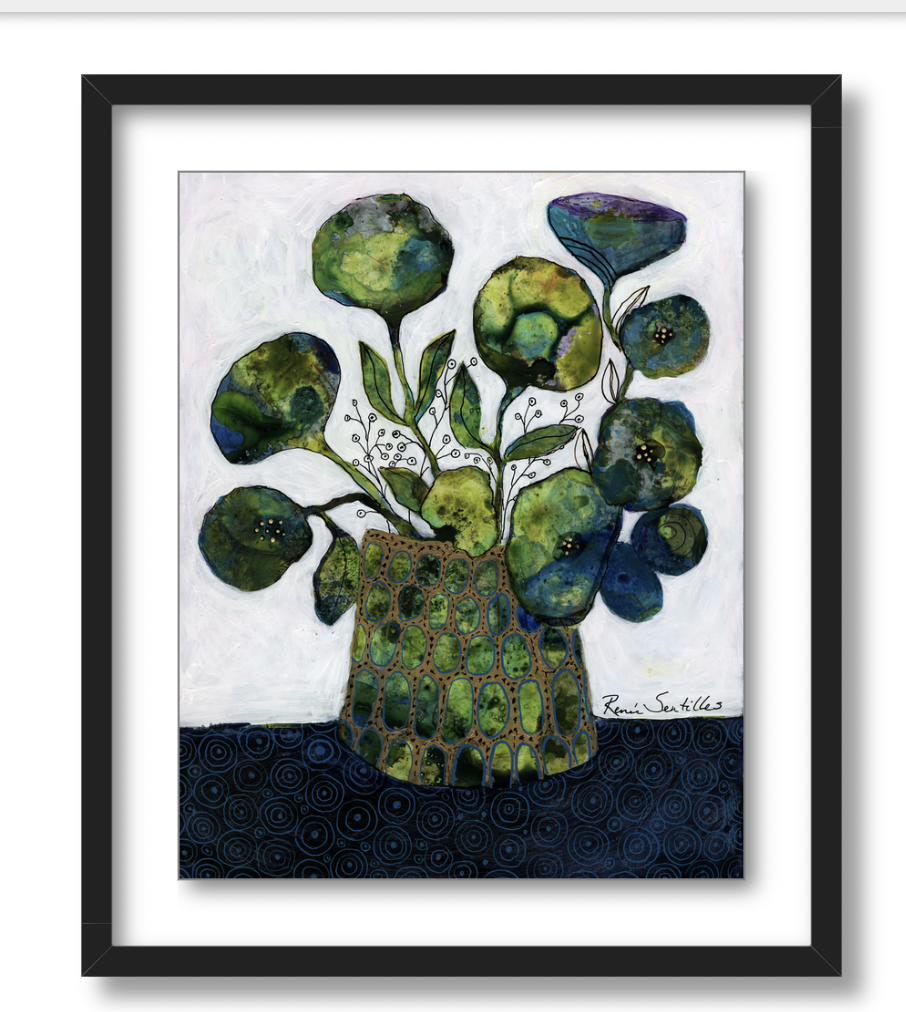 Vivid Green and Gold (vertical rectangle)