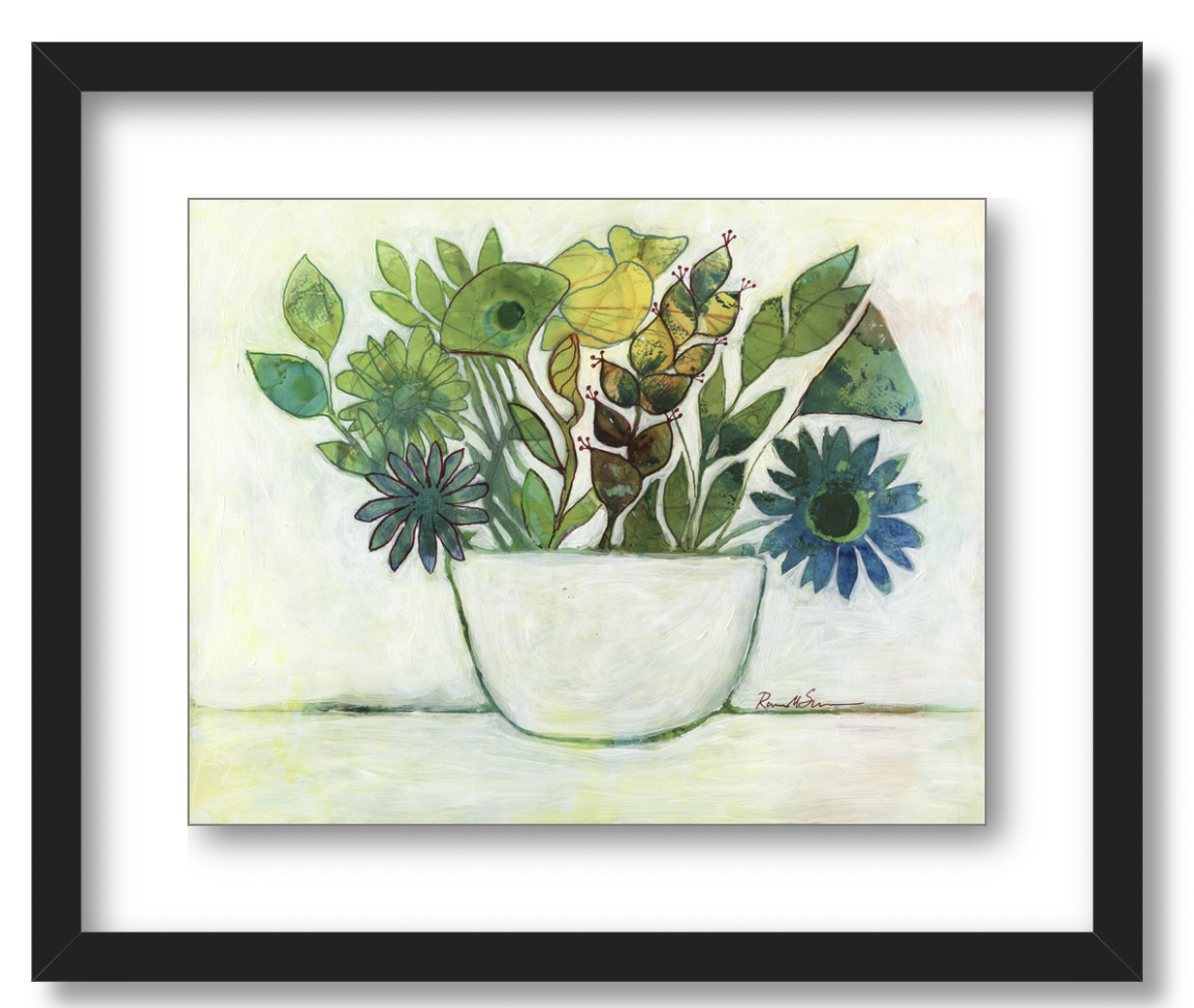 white and greens R049 (horizontal rectangle)