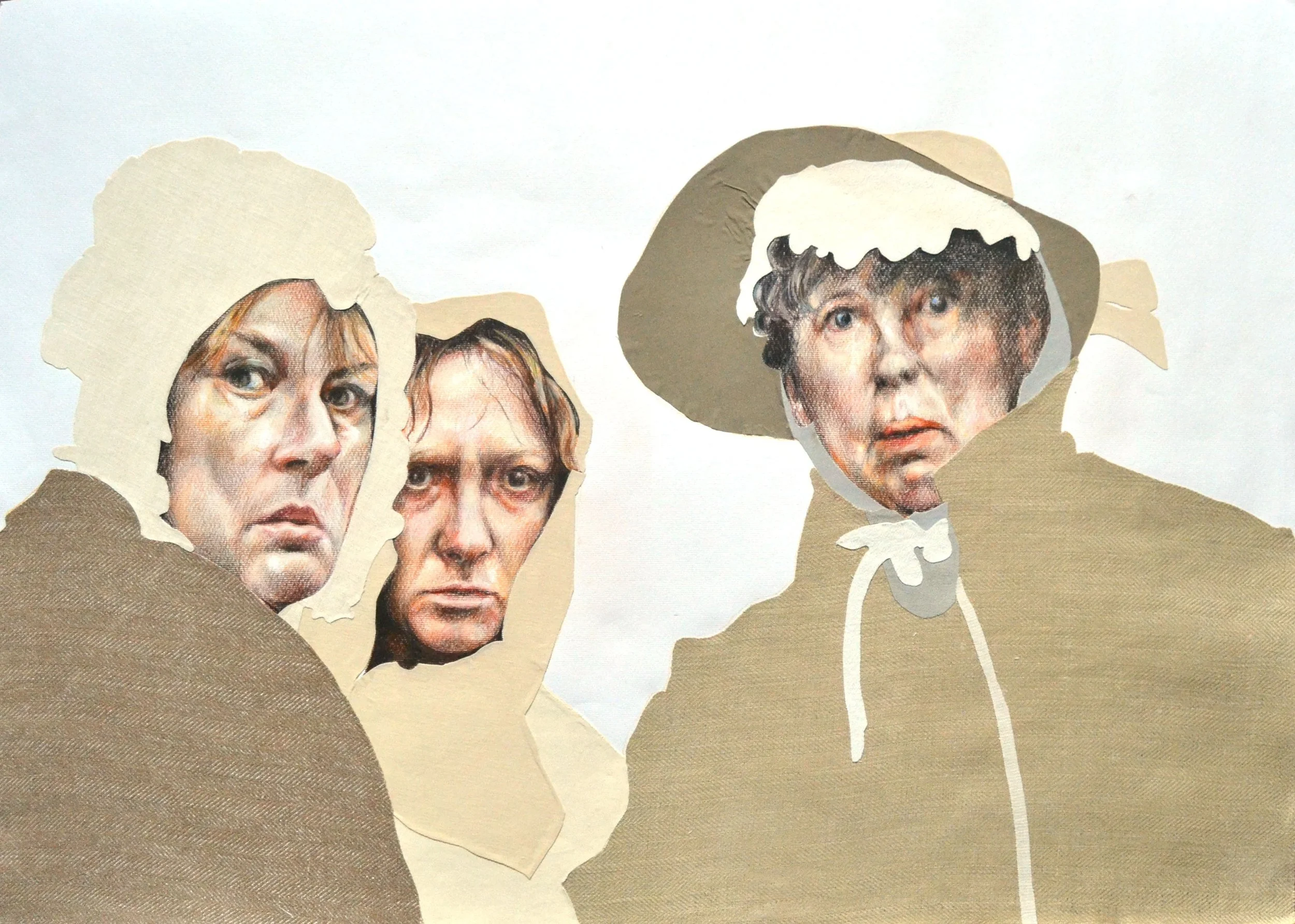 “How could she, young and timid, make her way into such a place”

100x71,5 cm

lápis de cor e tecido sobre papel

[coleção privada]