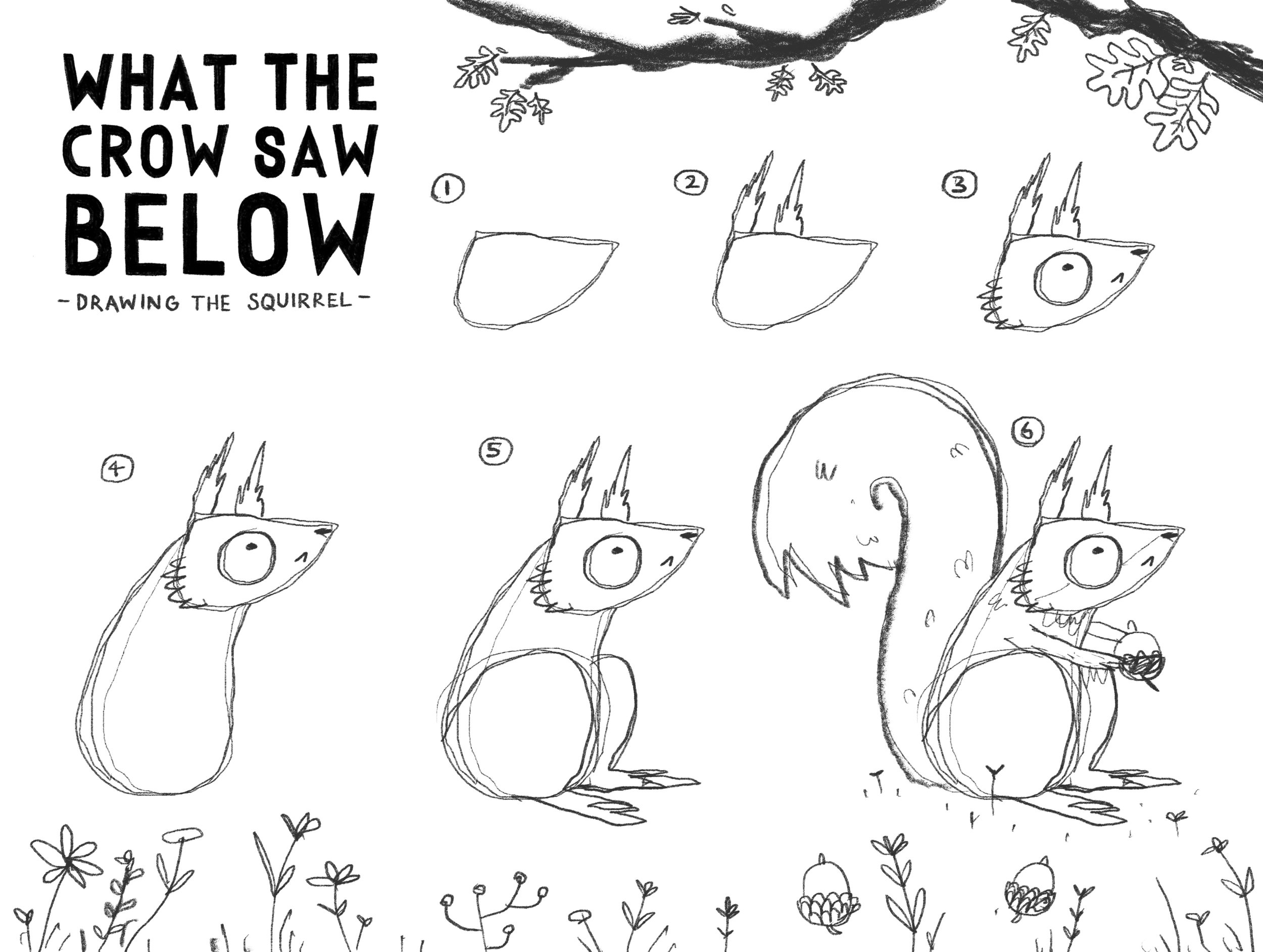 What the Crow Saw Below - Drawing the Squirrel 