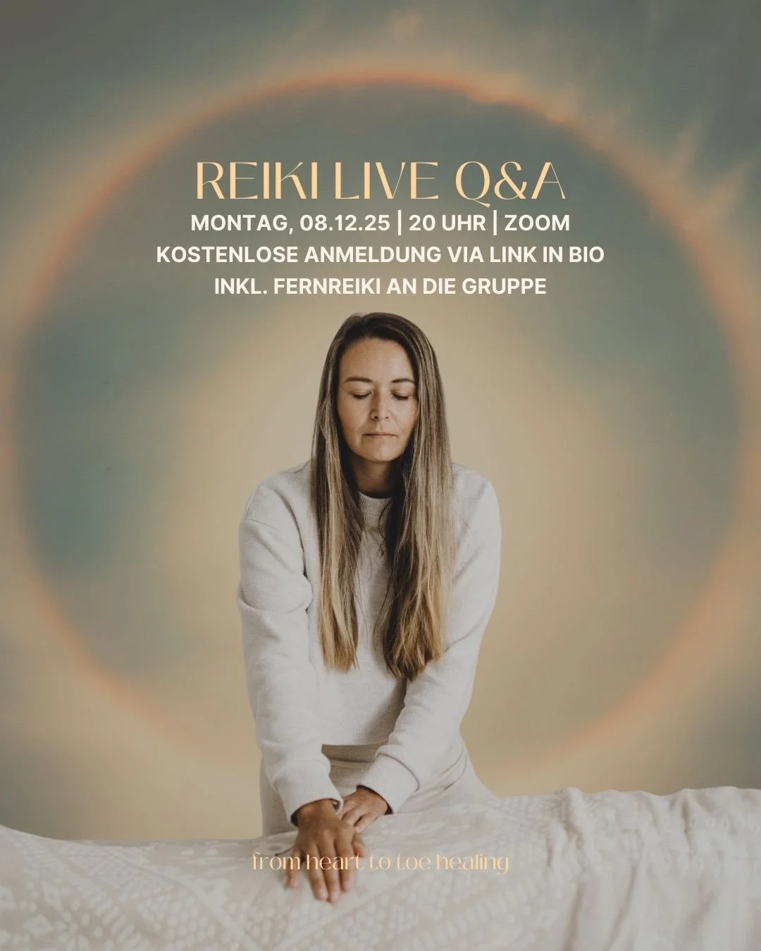 Kostenloses Reiki Live Q&amp;A.

All deine Fragen rund um Reiki, die Reiki Grundausbildung oder andere Reiki Stile sind willkommen. Du darfst auch gerne dabei sein, wenn du nur zuh&ouml;ren magst, denn es gibt eine kleine &Uuml;berraschung und ein Fe