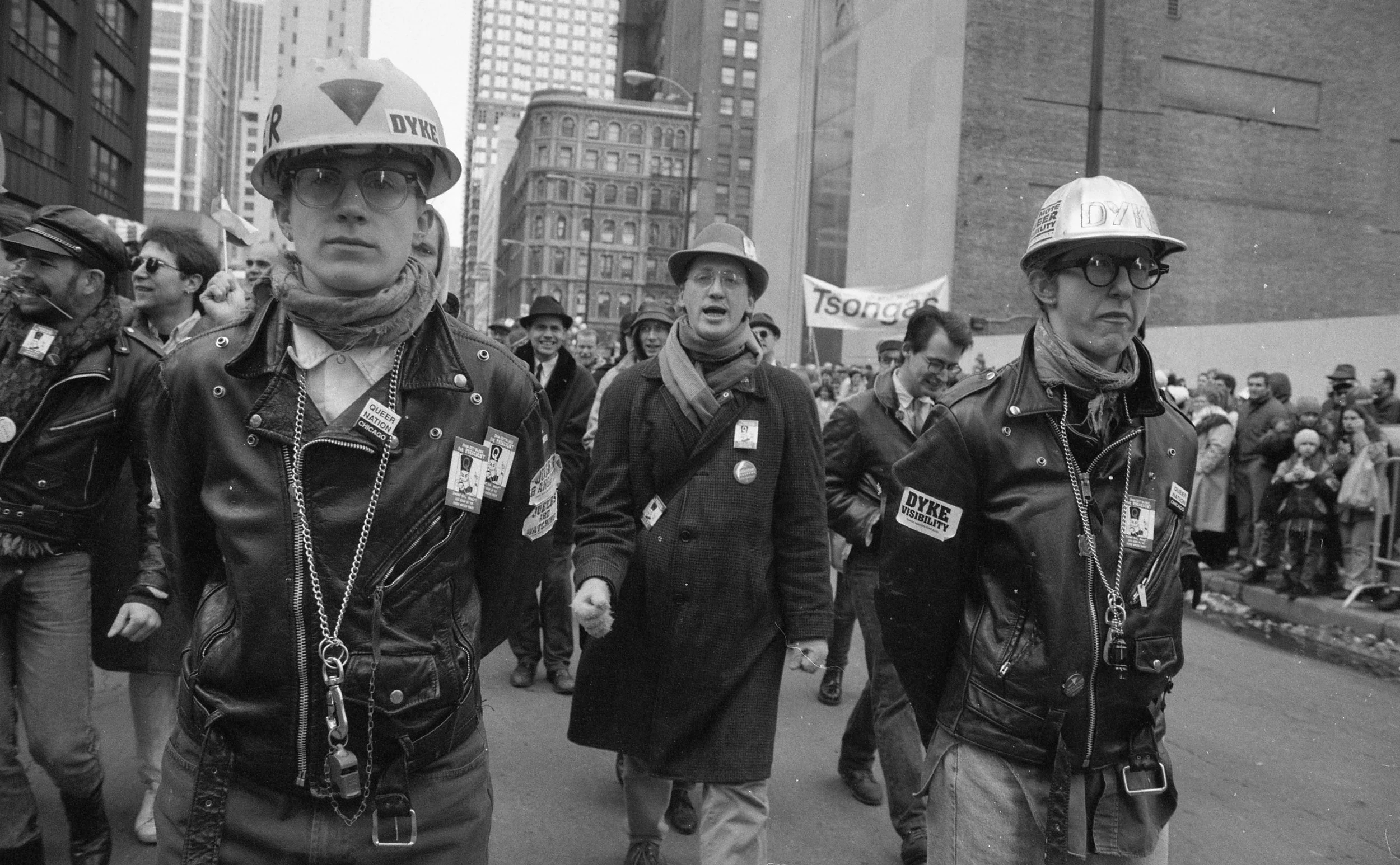Queer nation rushes Irish Day Parade, 1992. Ace Morgan Photos.