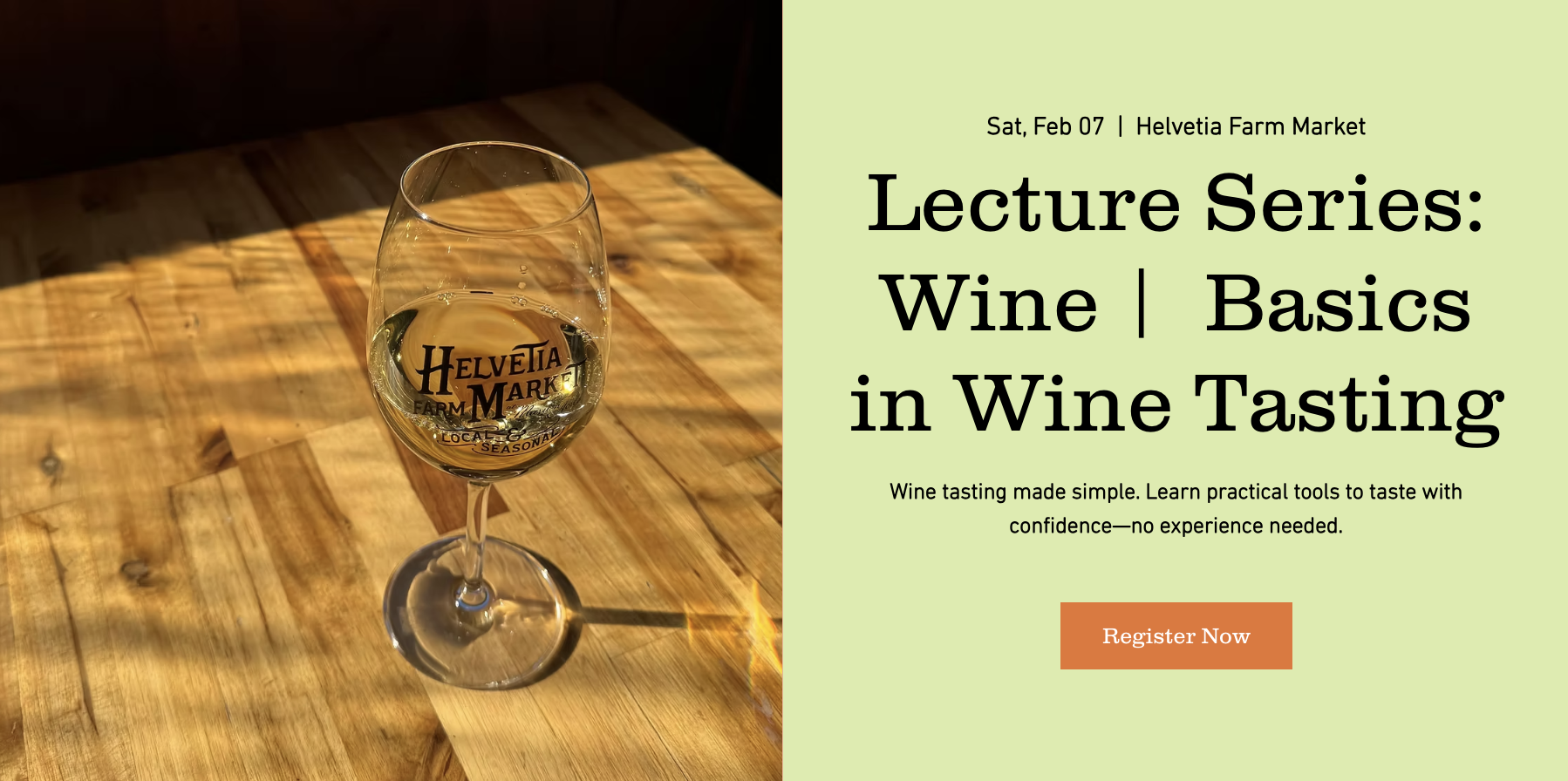 2026 Lecture Series: Wine I  Basics in Wine Tasting - a Crash Course