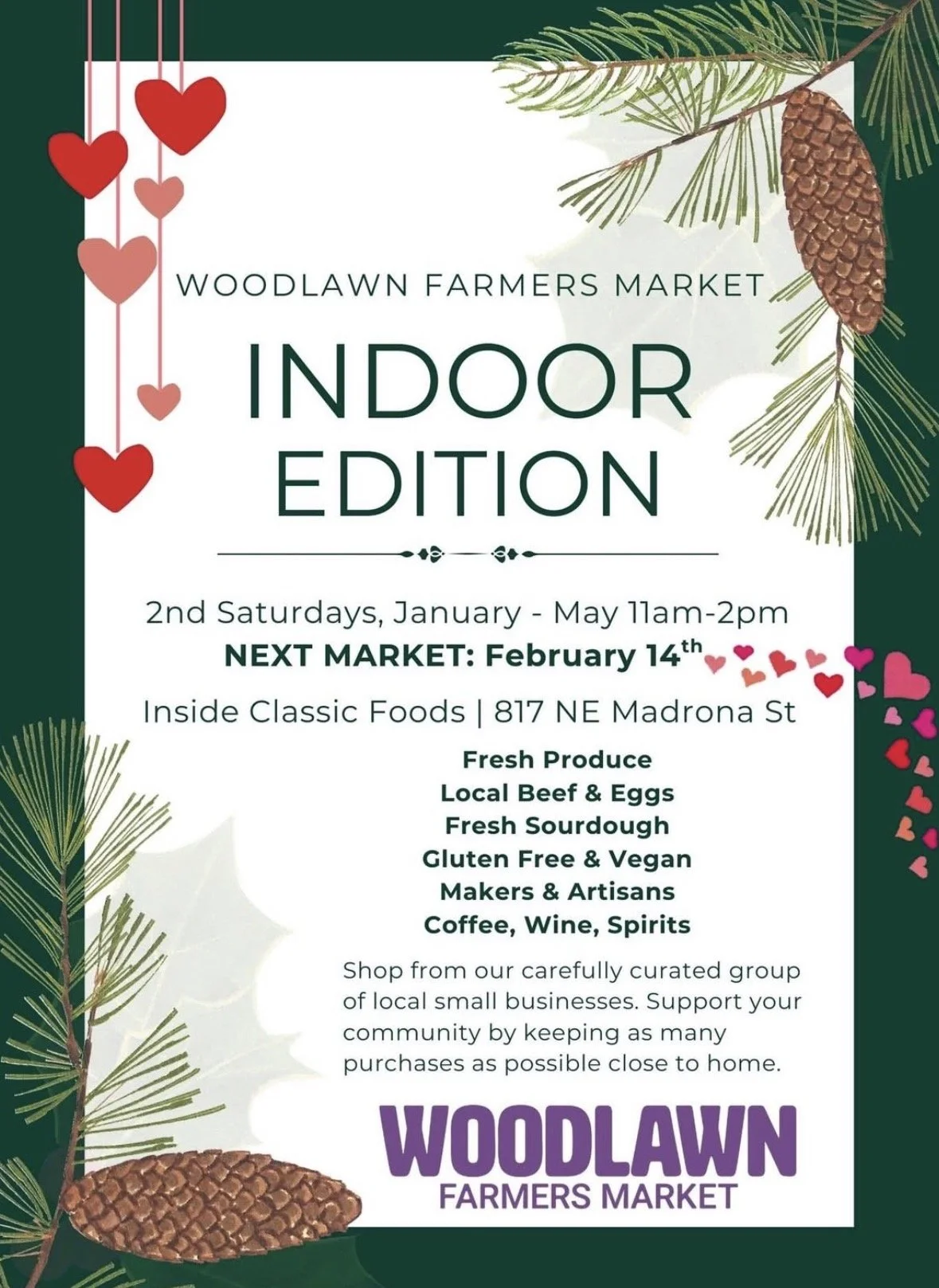 Woodlawn Indoor Farmers Market — Valentine's Day