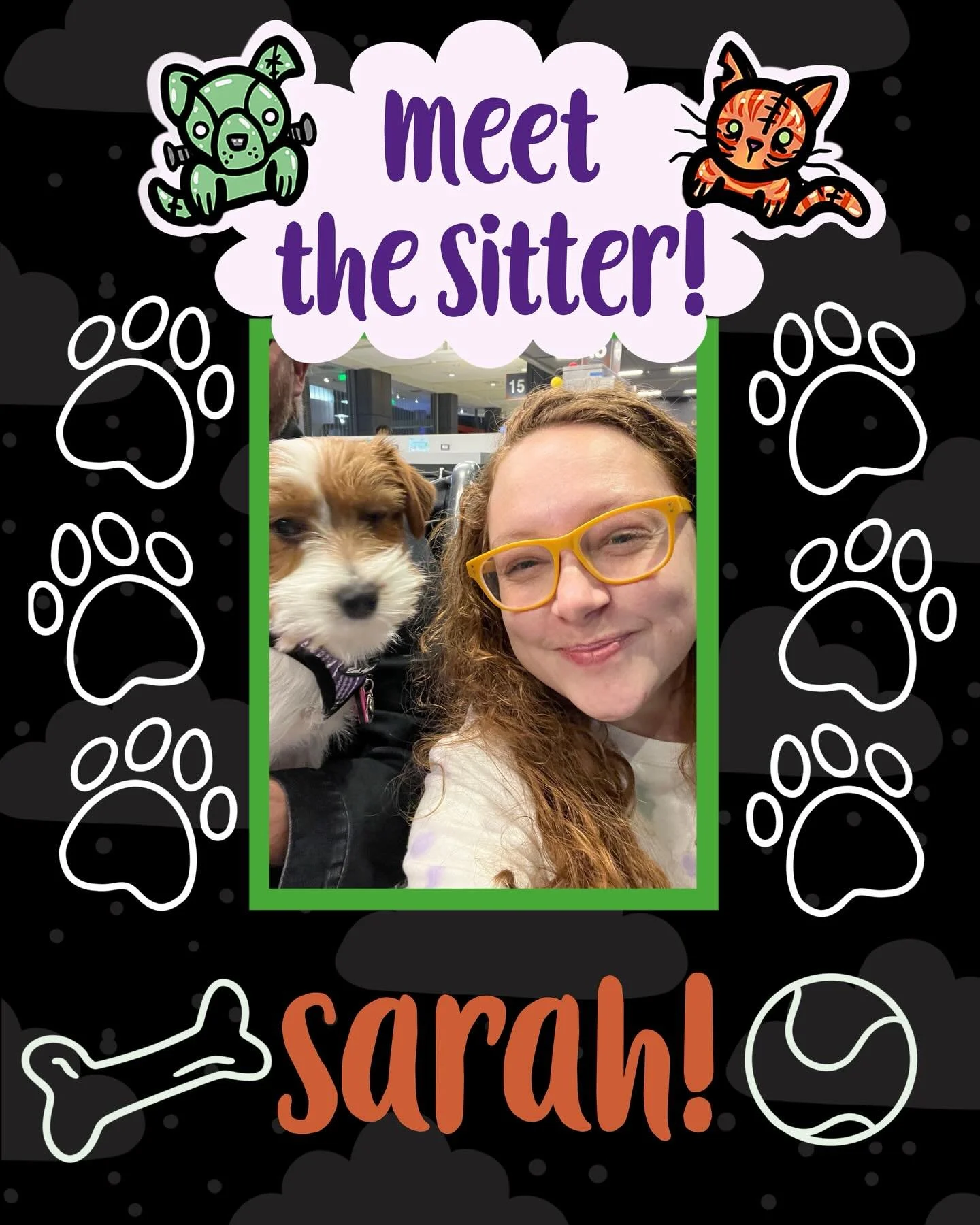 Meet Sarah. The house sitter of your dreams that your pets will miss the moment the sit is over. 

Fun fact&mdash; Sarah was born on Christmas Day. No wonder she&rsquo;s so magical!🎄

She is newly married and as the most beautiful bride! She is an a